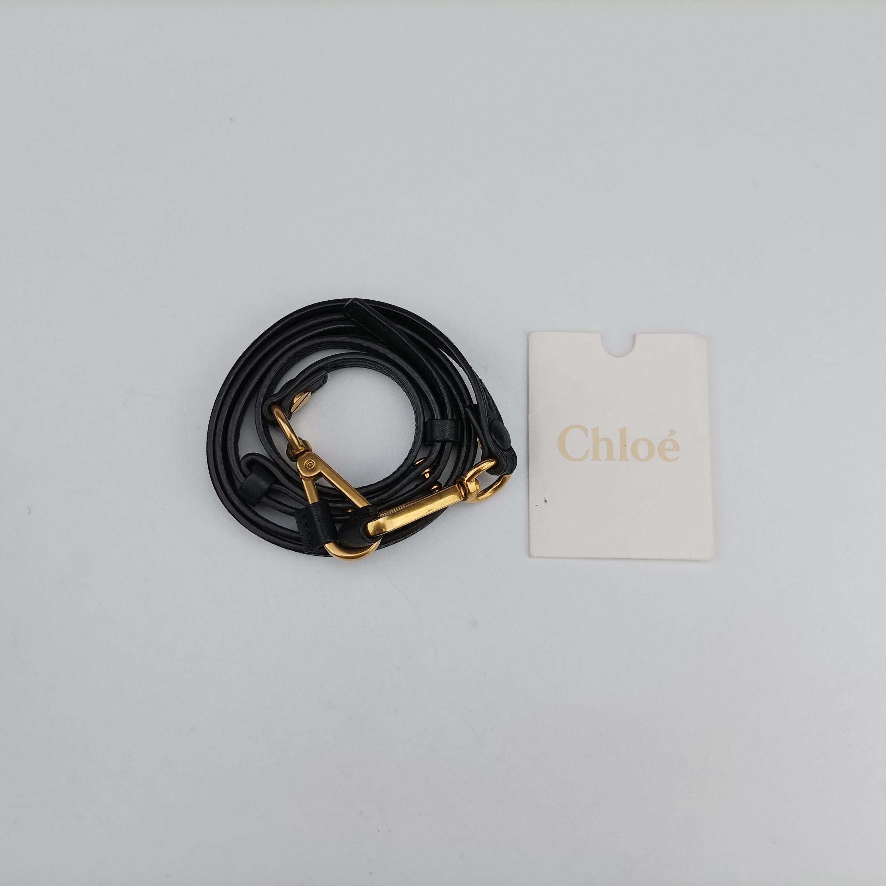 Pre-owned Chloe Bracelet Nile Black Leather  shoulderbag | stylenewstar
