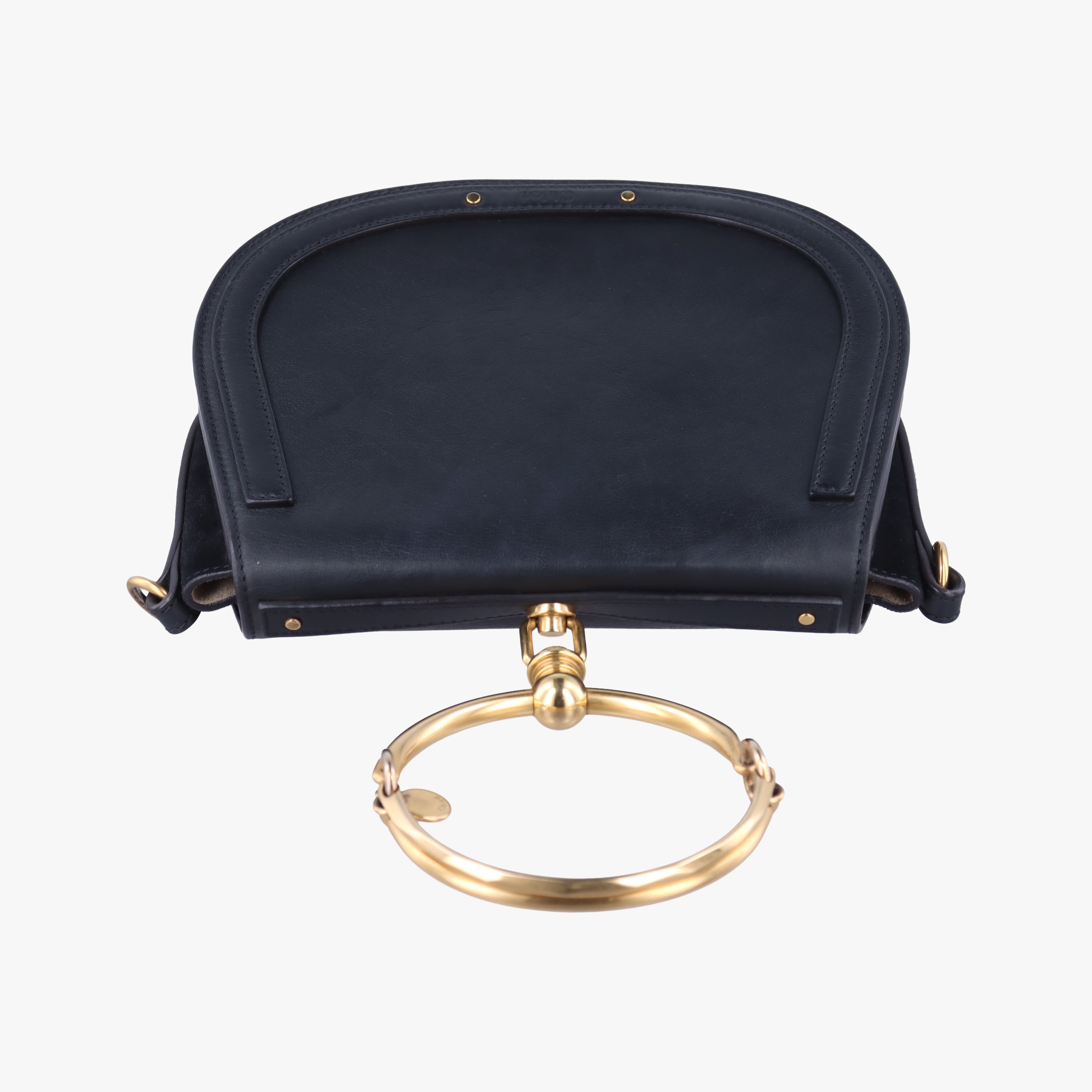 Pre-owned Chloe Bracelet Nile Black Leather  shoulderbag | stylenewstar