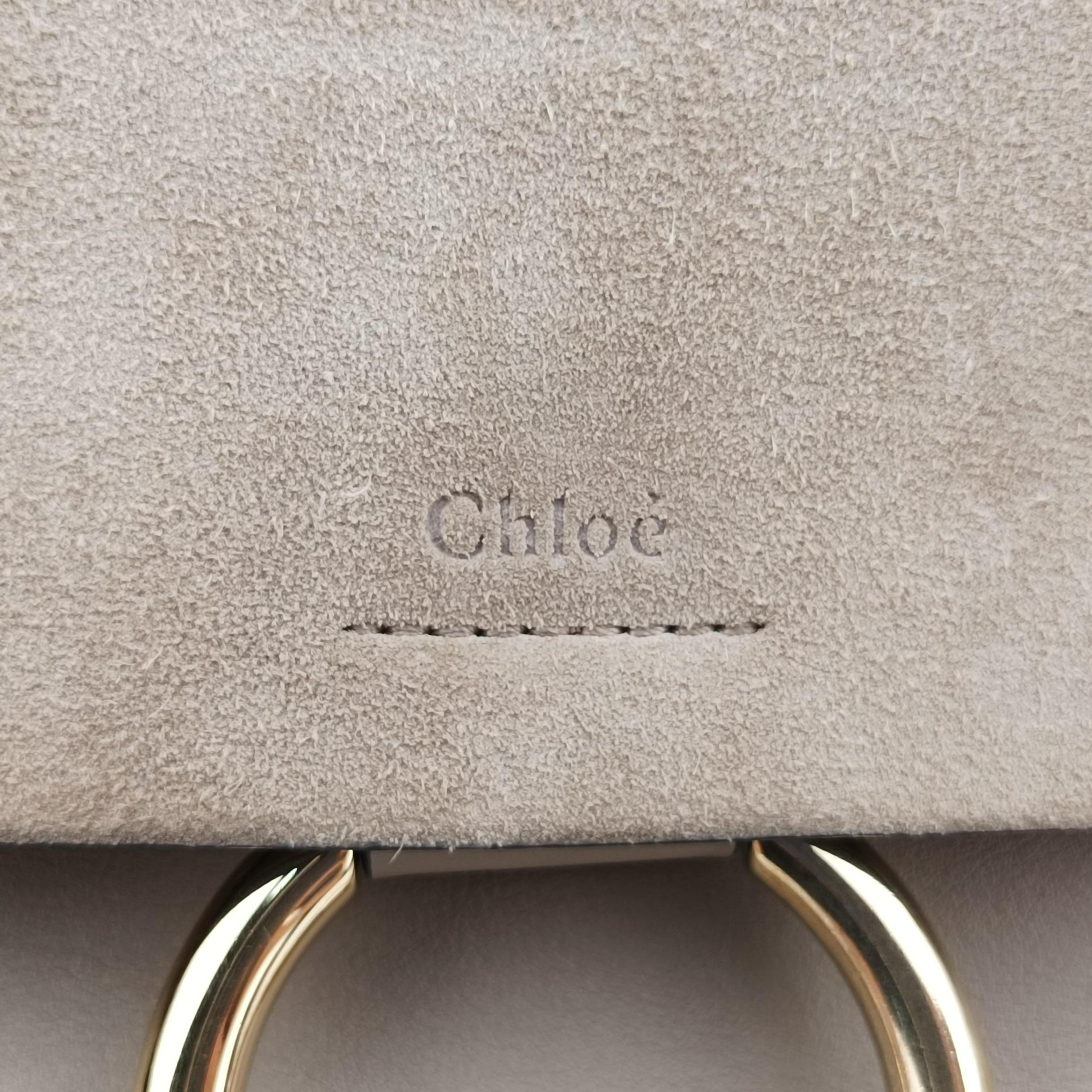 Pre-owned Chloe FAYE Grey Suede × leather  shoulderbag | stylenewstar