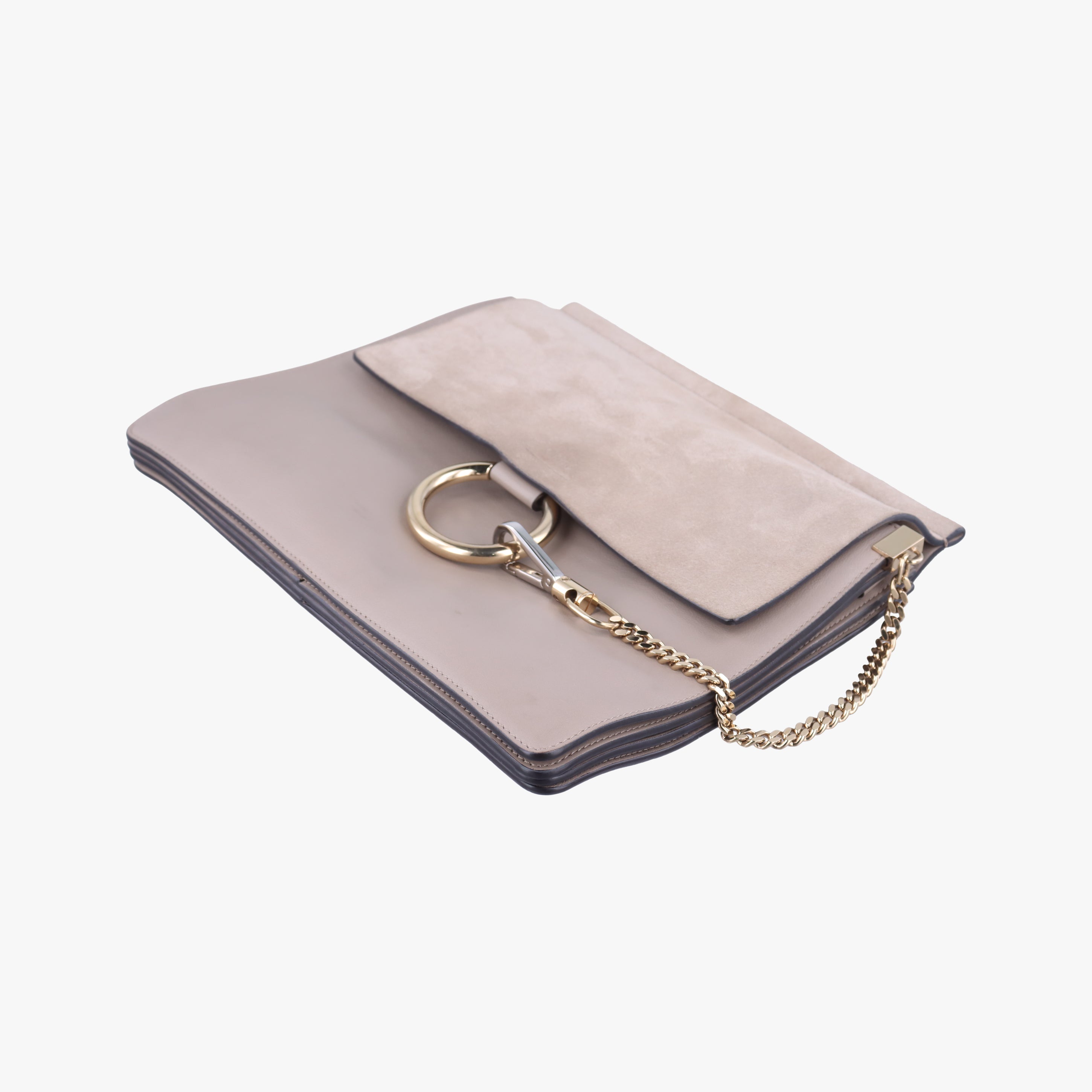 Pre-owned Chloe FAYE Grey Suede × leather  shoulderbag | stylenewstar
