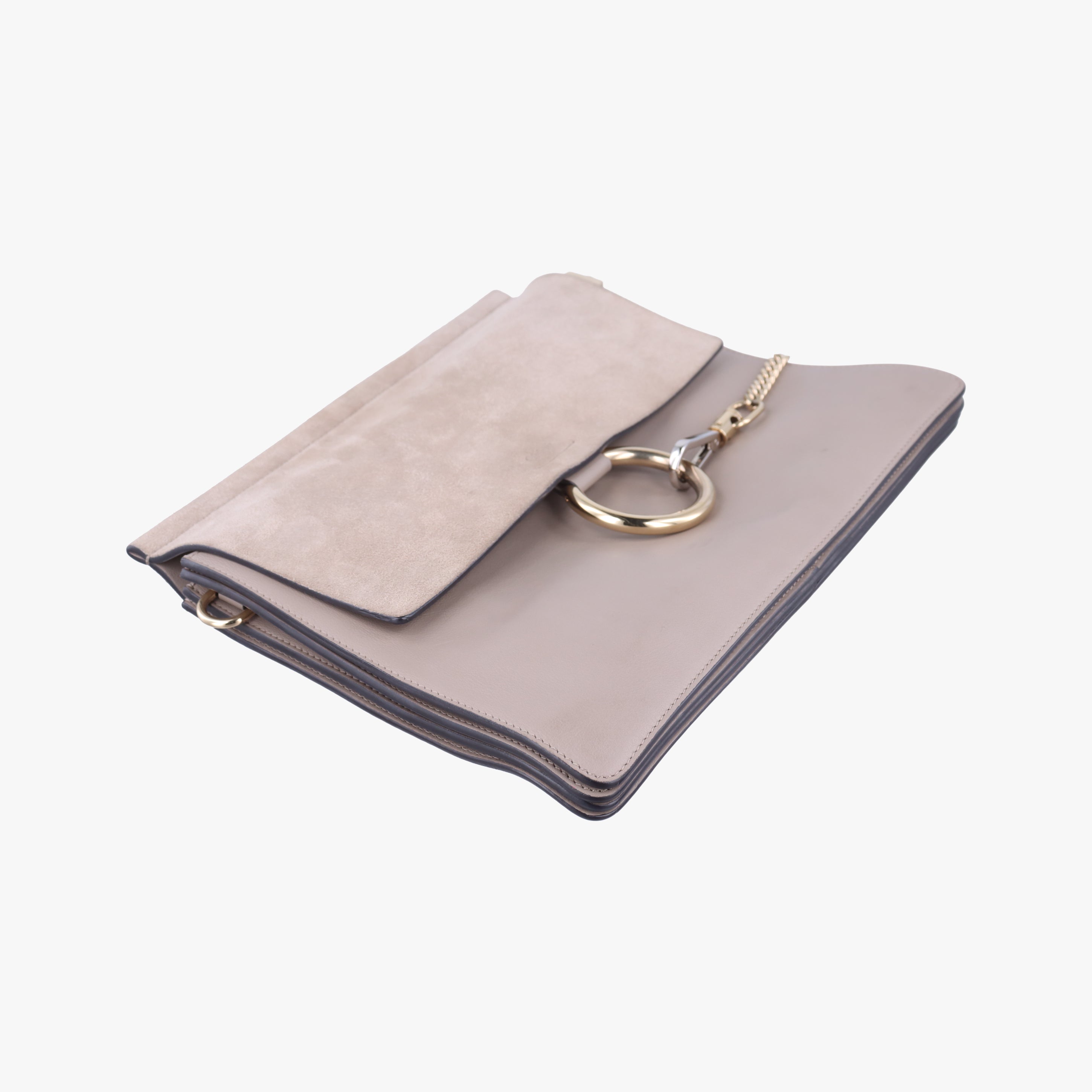 Pre-owned Chloe FAYE Grey Suede × leather  shoulderbag | stylenewstar