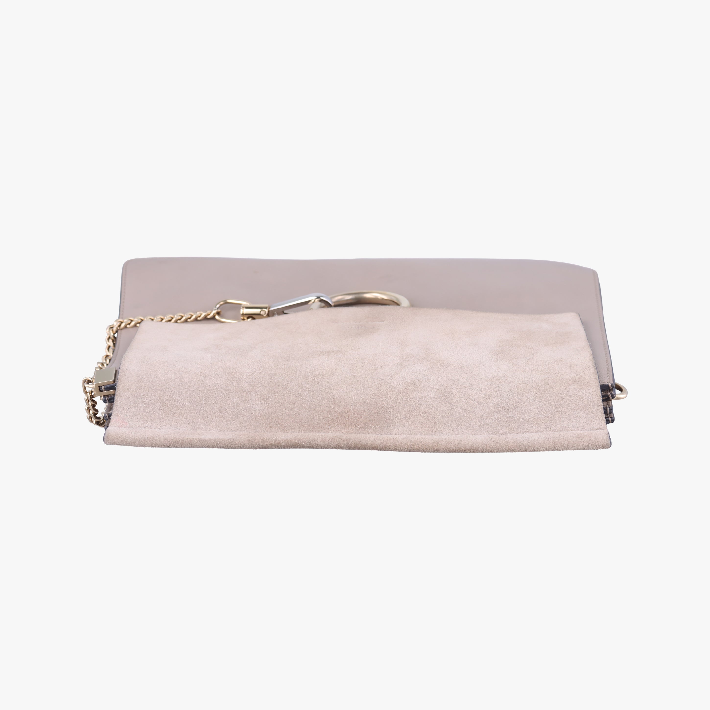 Pre-owned Chloe FAYE Grey Suede × leather  shoulderbag | stylenewstar