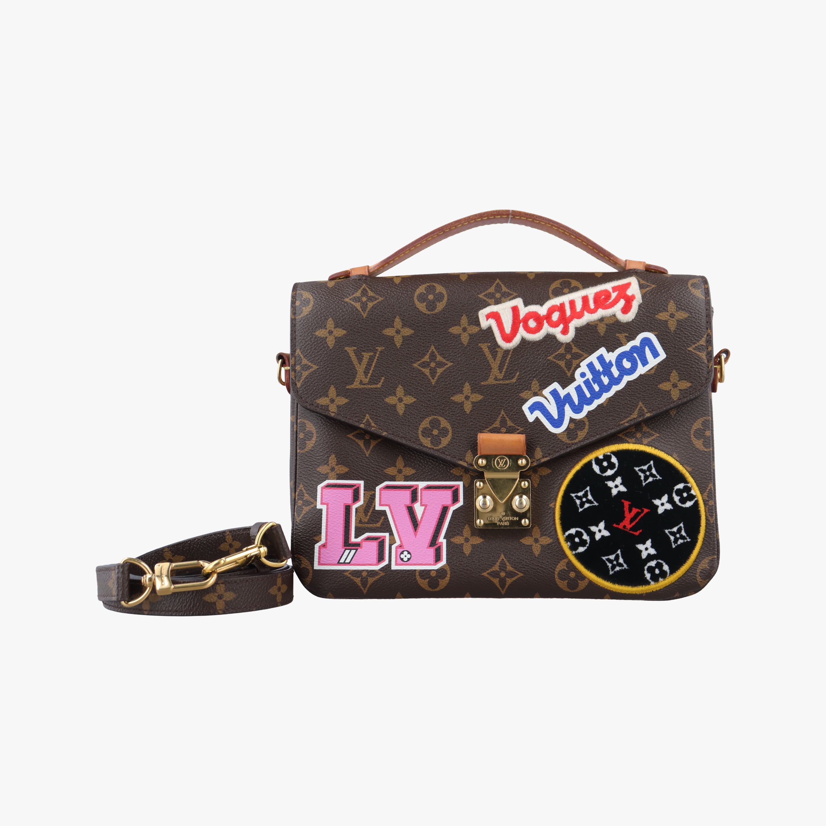 Pre-owned Louis Vuitton Pochette MeTIS MM Brown×multicolor Monogram Patches M43991 shoulderbag | stylenewstar