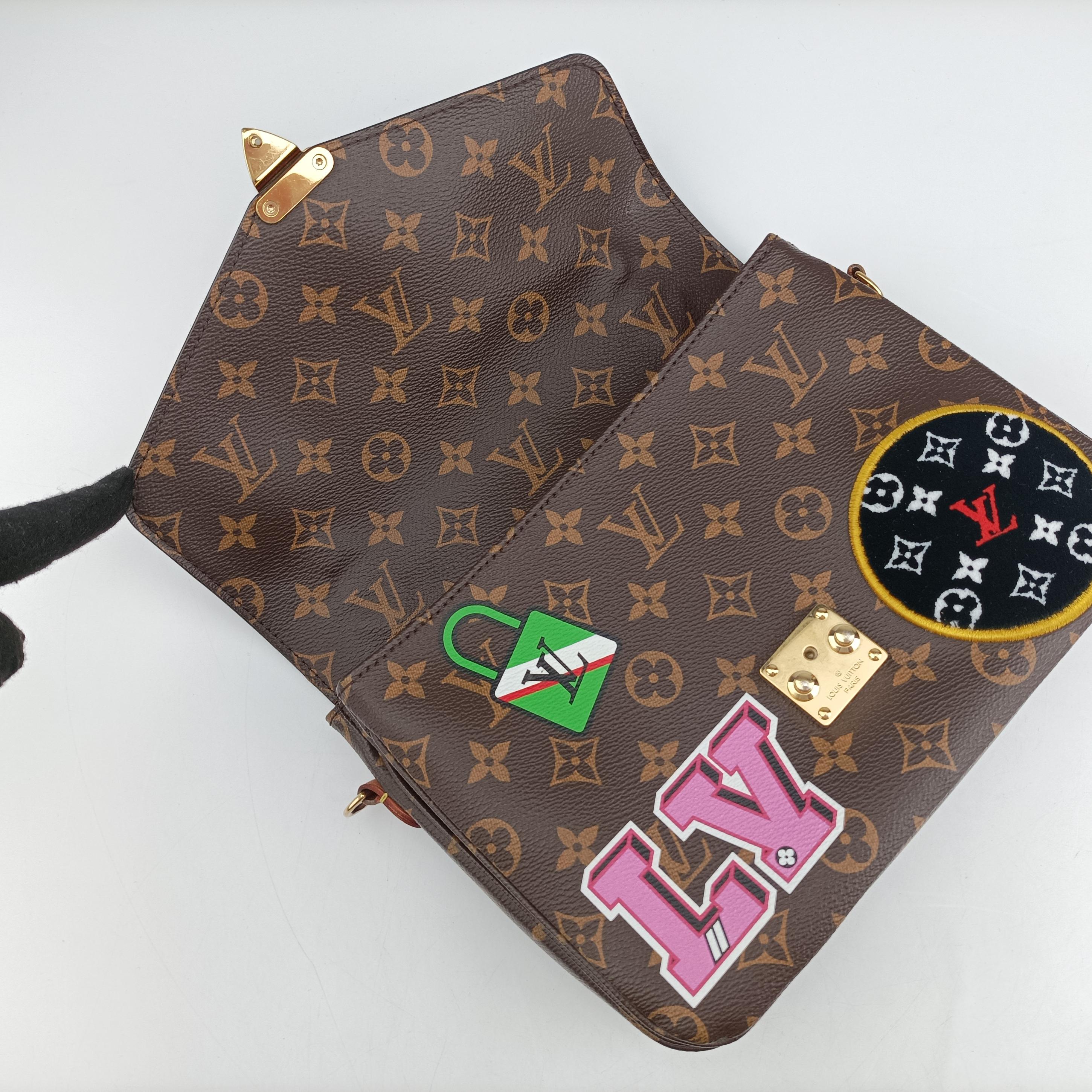 Pre-owned Louis Vuitton Pochette MeTIS MM Brown×multicolor Monogram Patches M43991 shoulderbag | stylenewstar