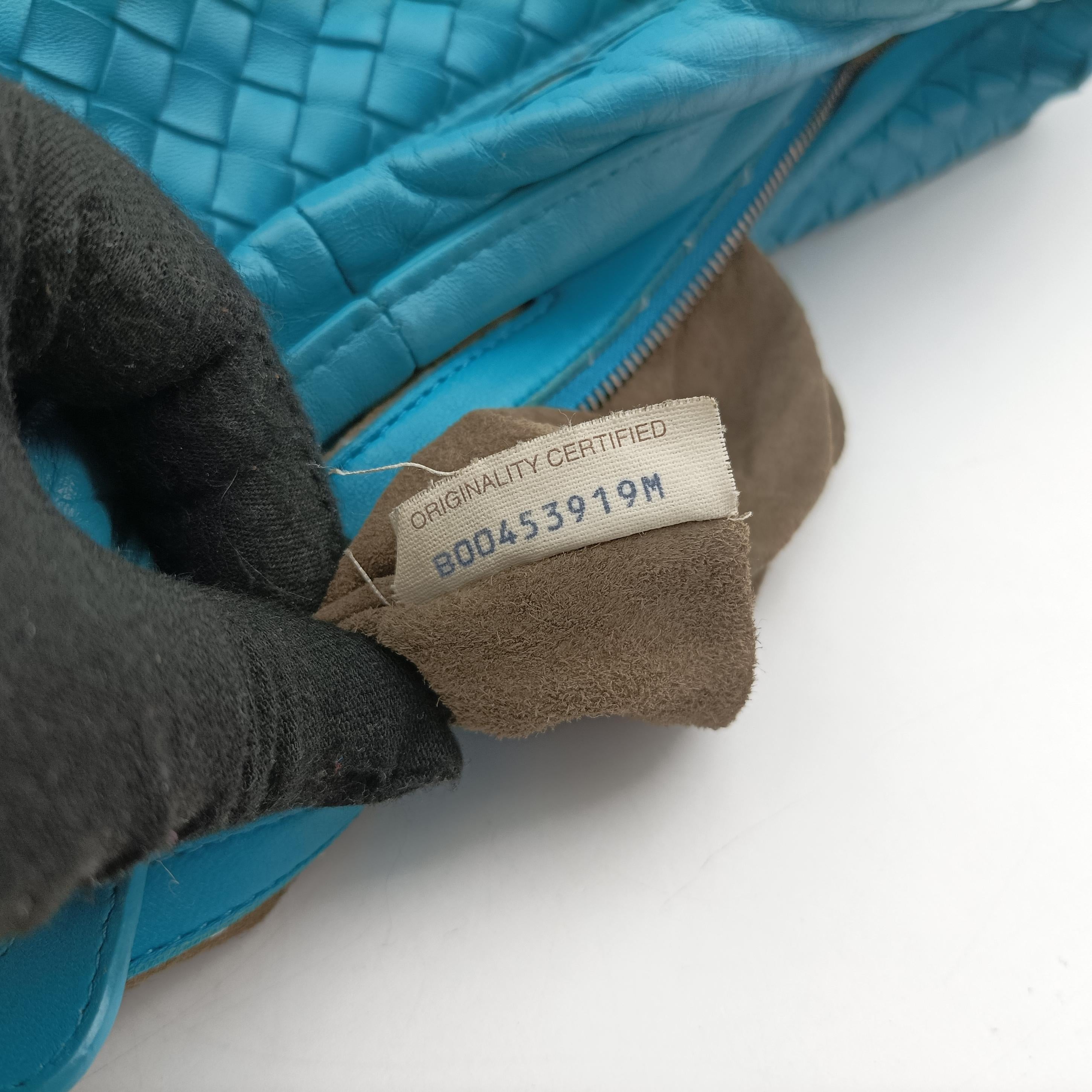 Pre-owned Bottega Veneta Intrecciato Blue lambskin  handbag | stylenewstar