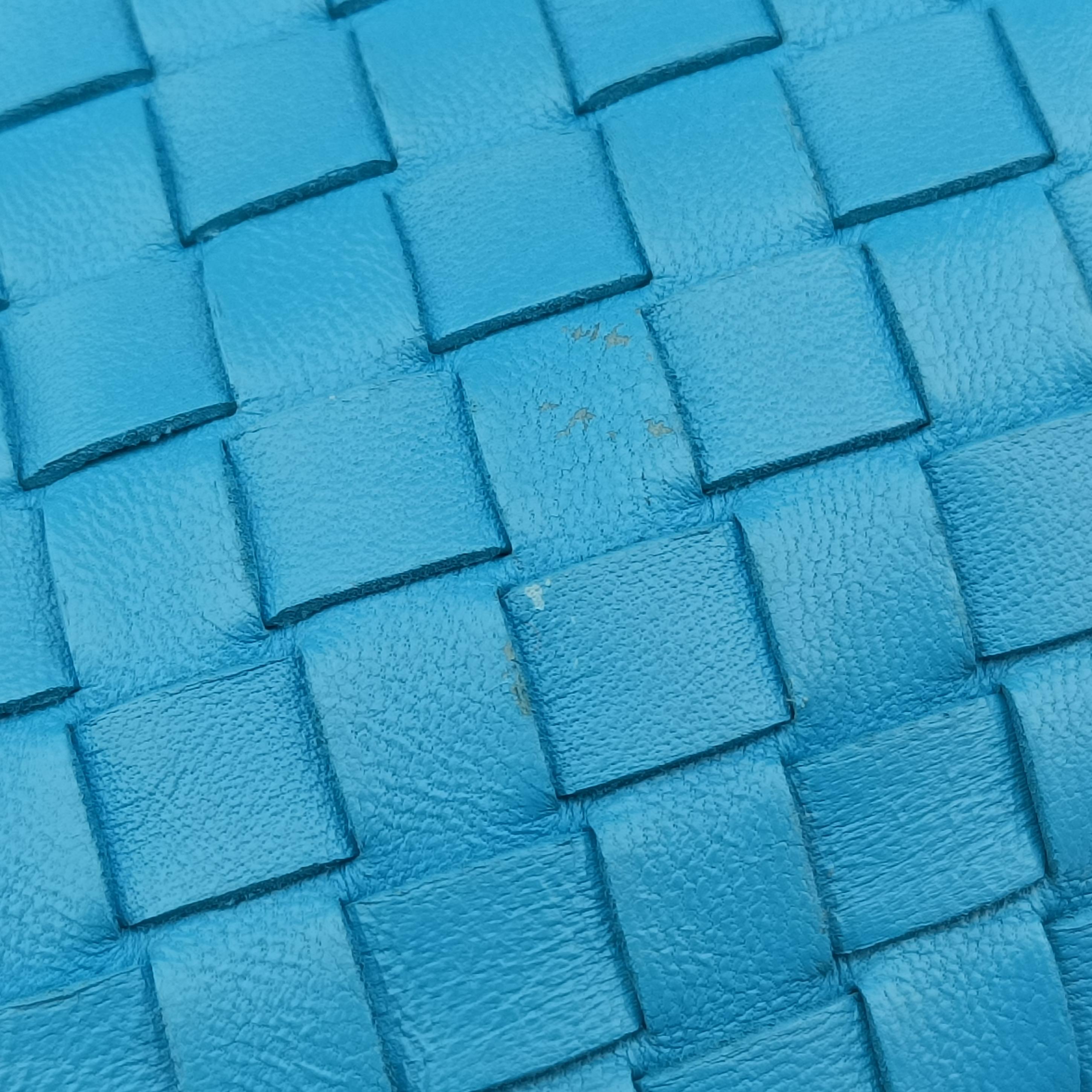 Pre-owned Bottega Veneta Intrecciato Blue lambskin  handbag | stylenewstar