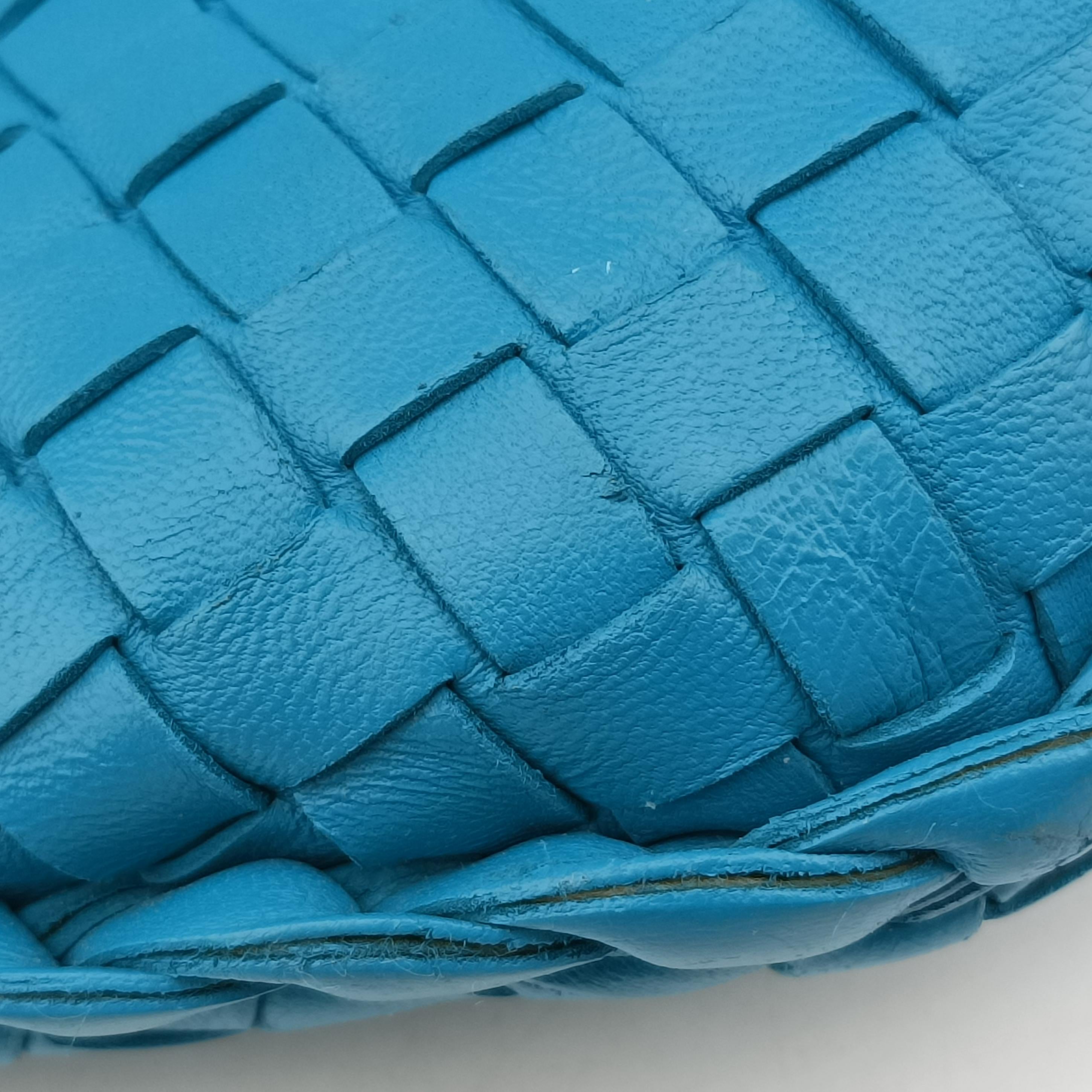 Pre-owned Bottega Veneta Intrecciato Blue lambskin  handbag | stylenewstar