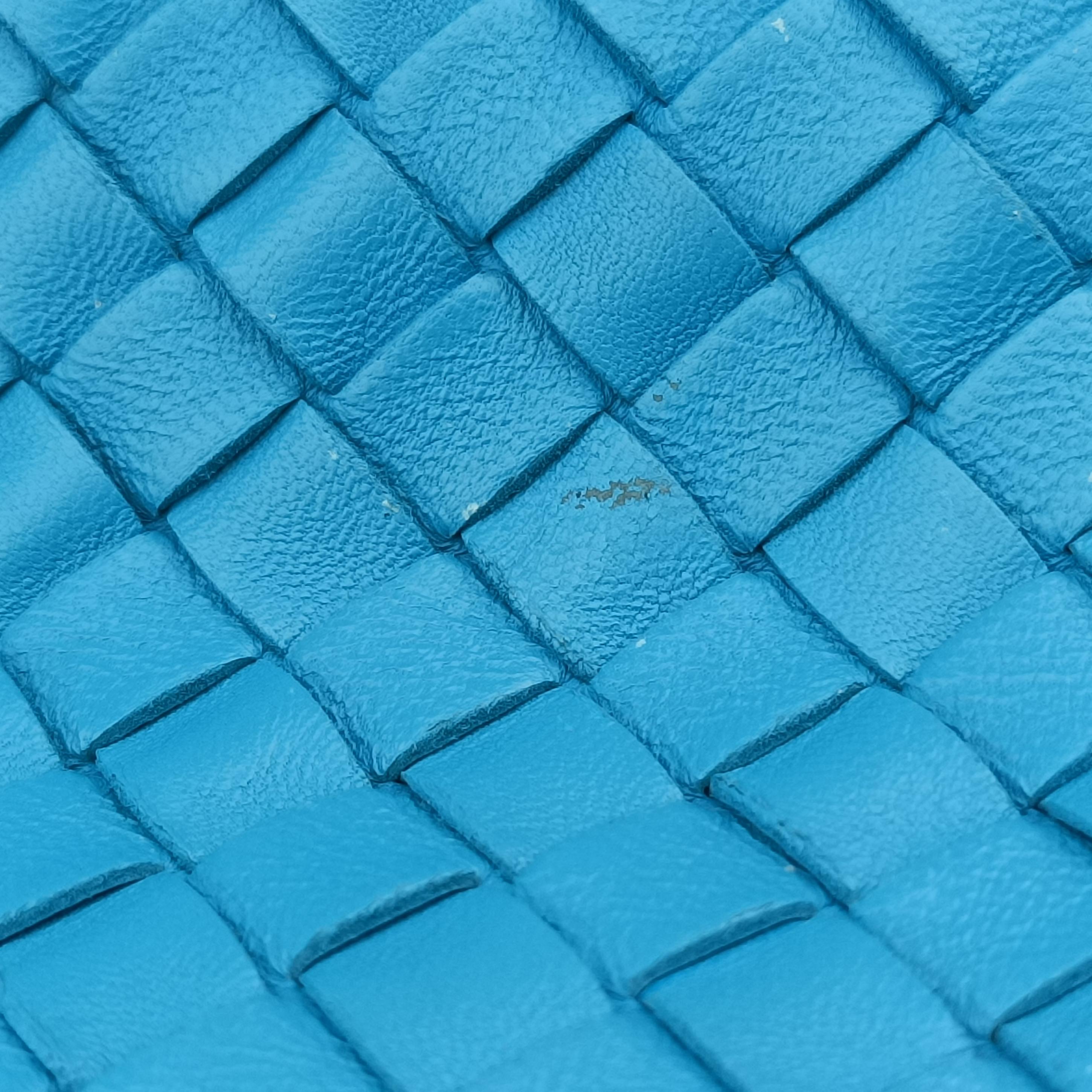 Pre-owned Bottega Veneta Intrecciato Blue lambskin  handbag | stylenewstar