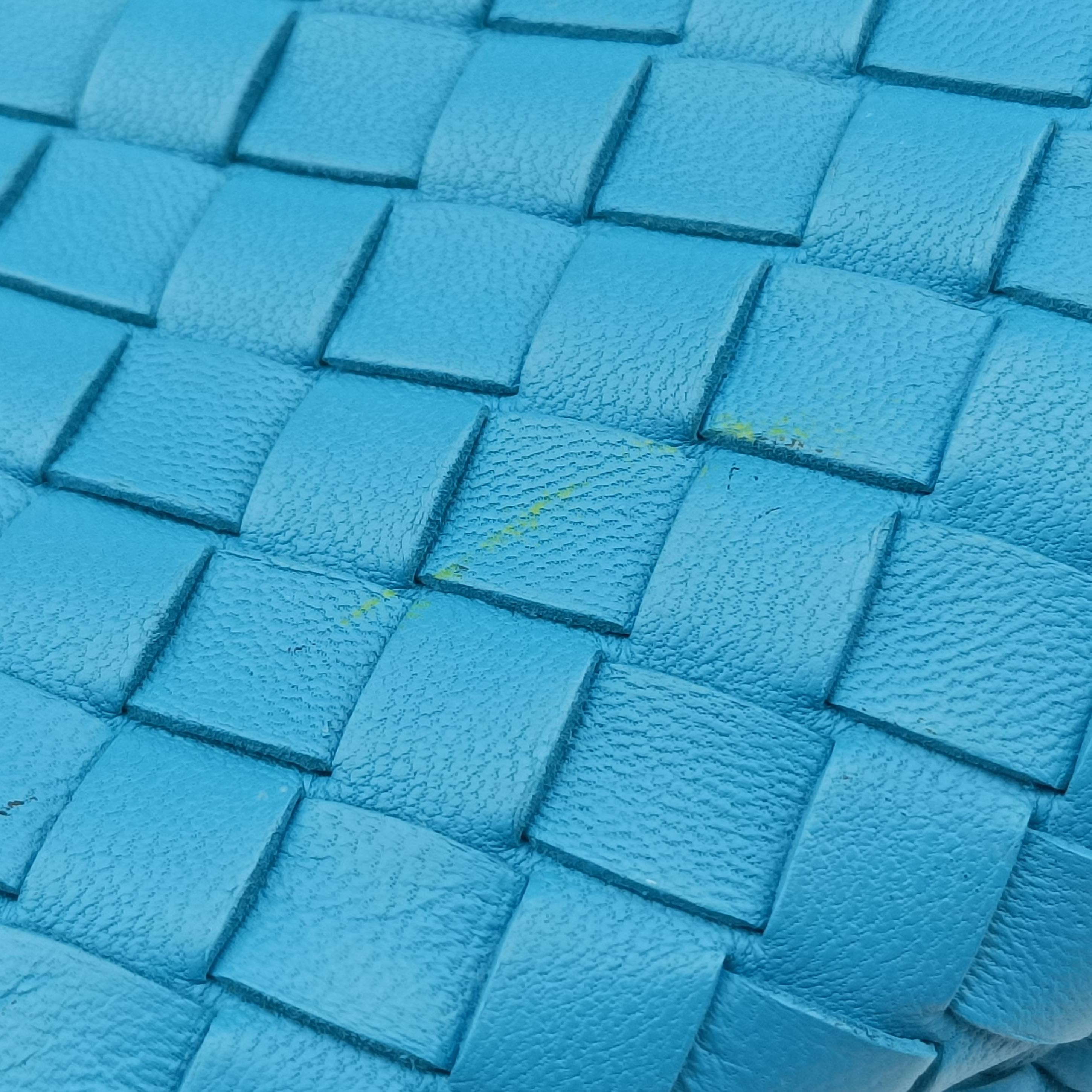 Pre-owned Bottega Veneta Intrecciato Blue lambskin  handbag | stylenewstar