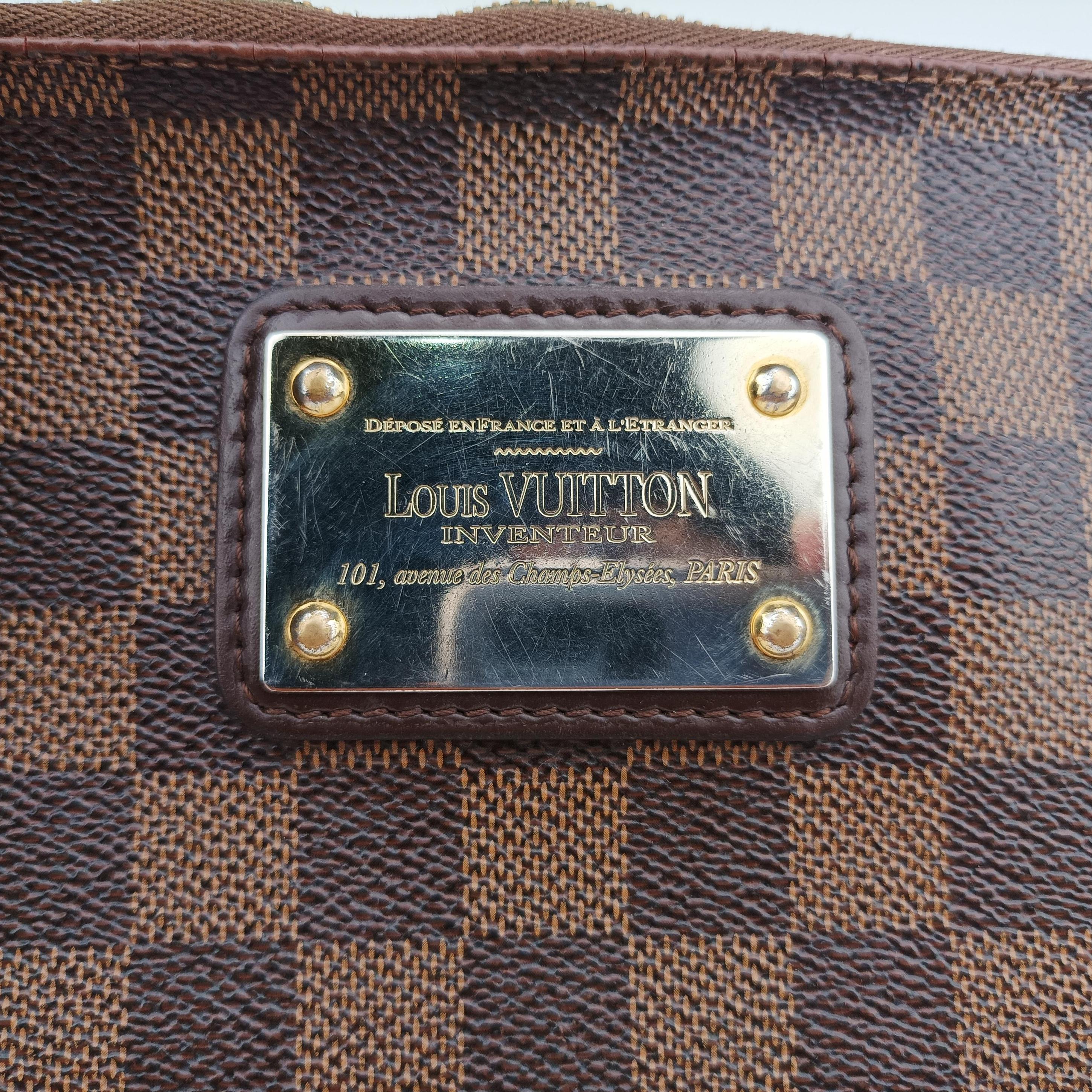 Pre-owned Louis Vuitton EVA EBENE Damier Canvas N55213 shoulderbag | stylenewstar