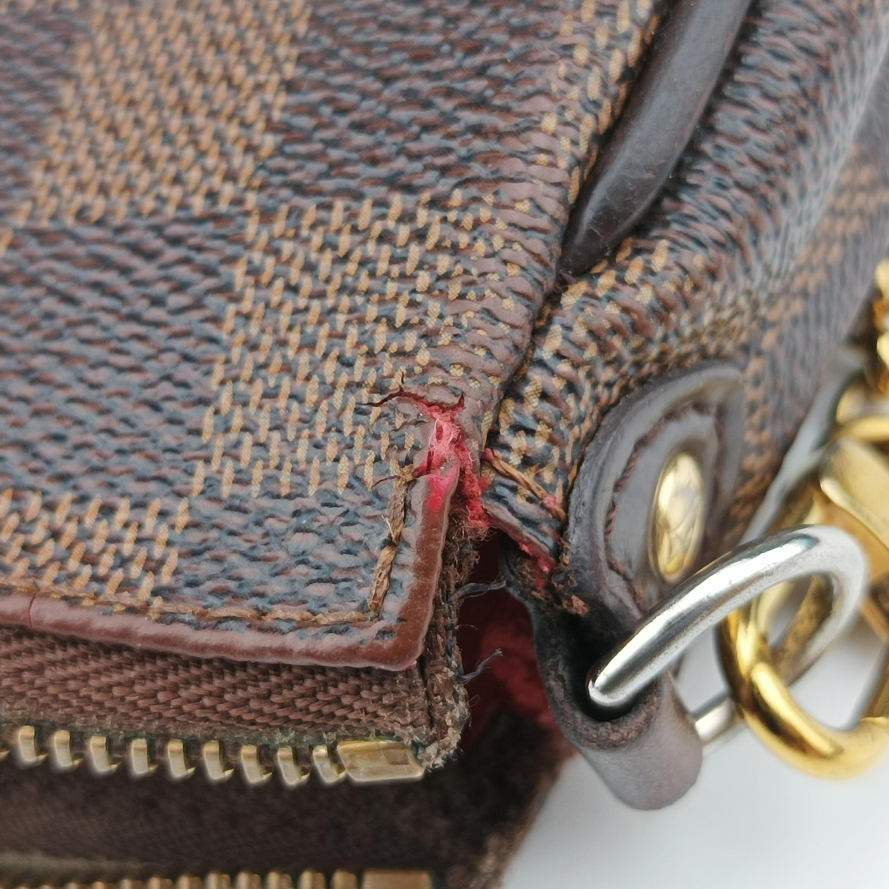Pre-owned Louis Vuitton EVA EBENE Damier Canvas N55213 shoulderbag | stylenewstar