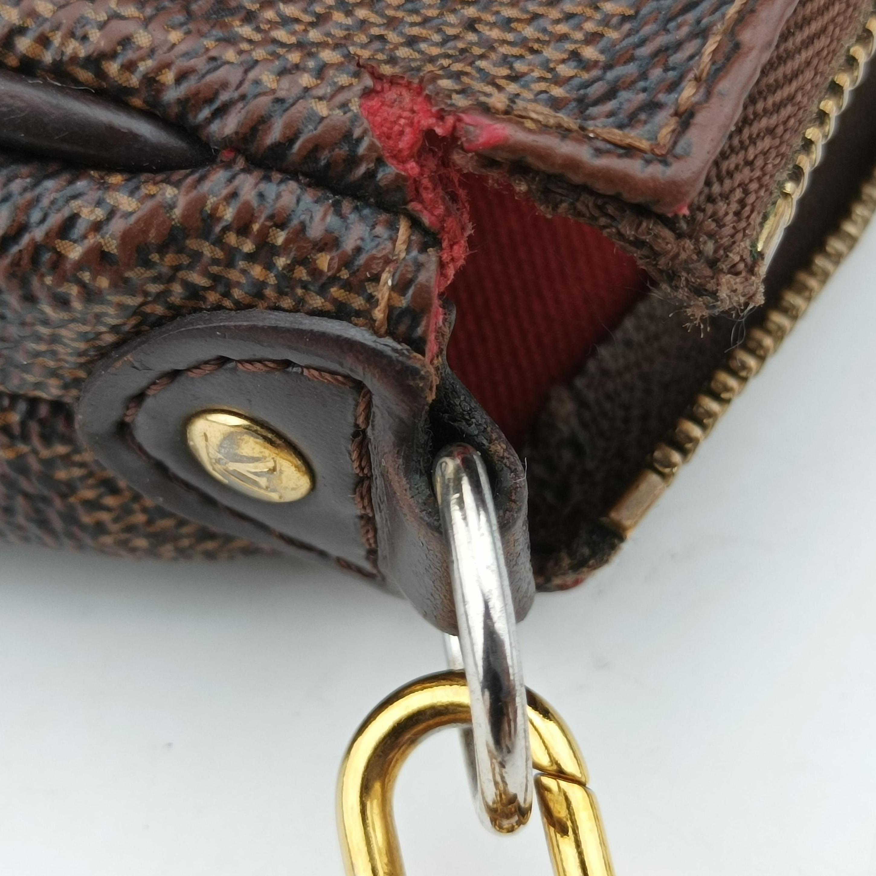Pre-owned Louis Vuitton EVA EBENE Damier Canvas N55213 shoulderbag | stylenewstar