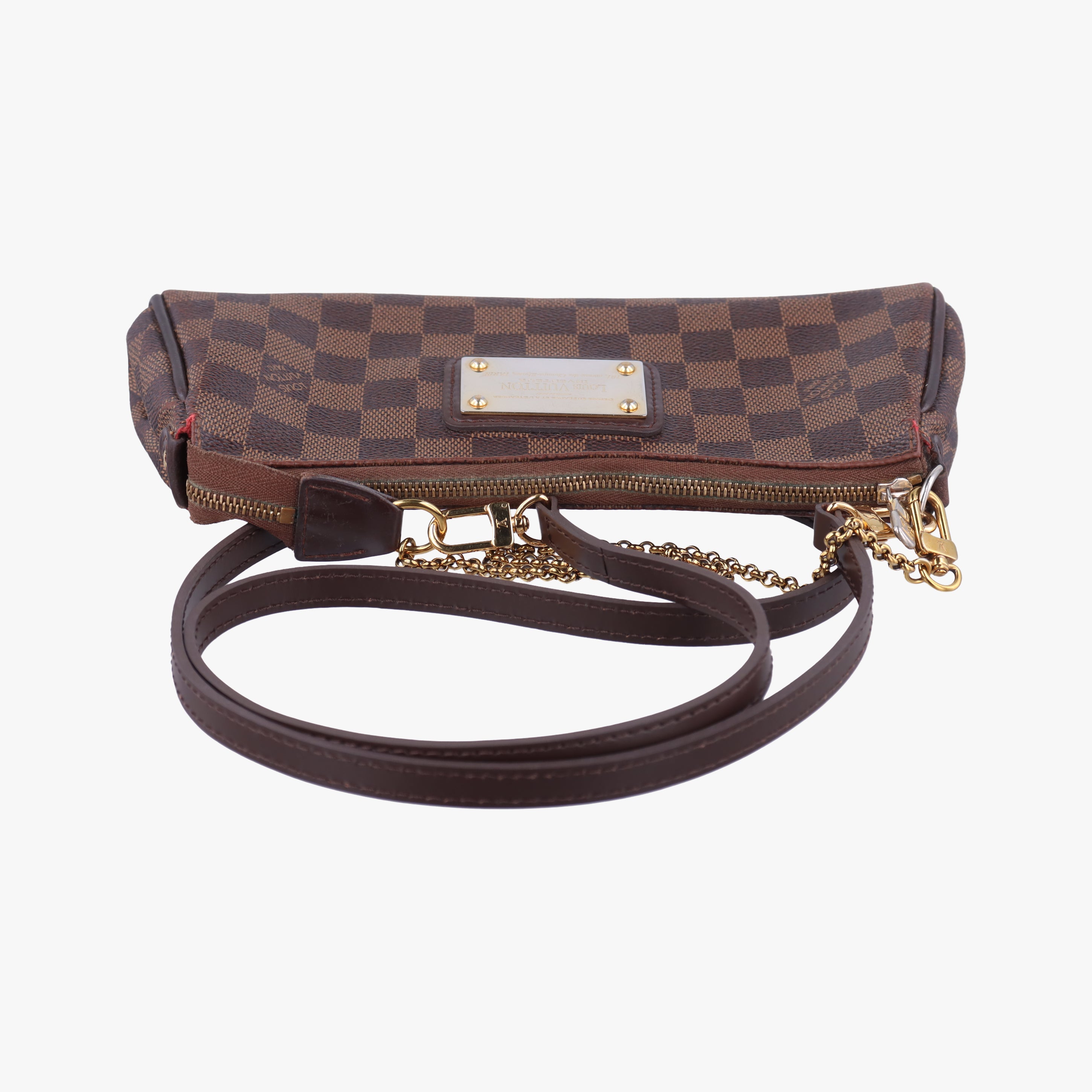 Pre-owned Louis Vuitton EVA EBENE Damier Canvas N55213 shoulderbag | stylenewstar