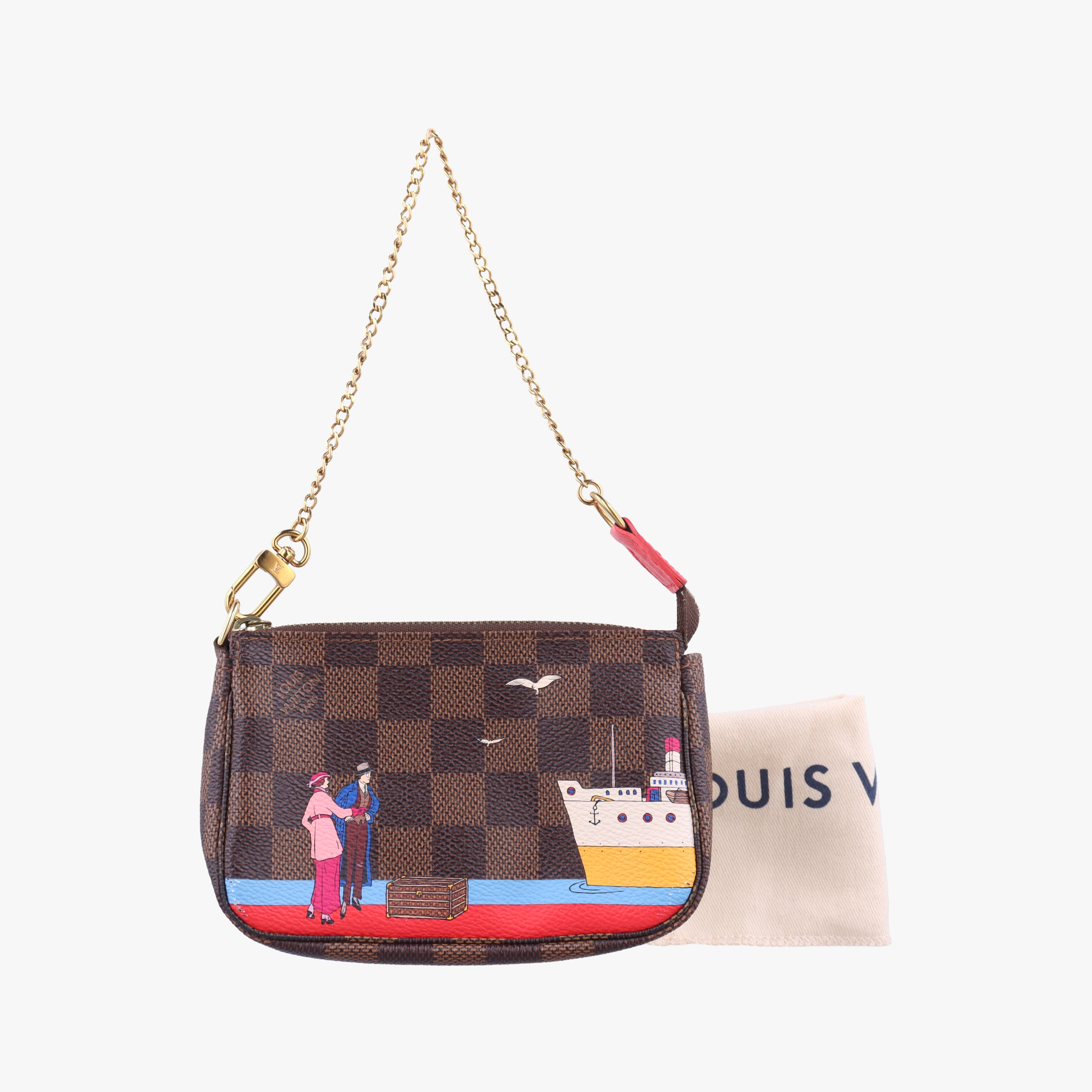 Vintage Louis Vuitton Pouch Monogram Mini Pochette Accessoires Atlantic Cruise brown×multicolor Monogram Canvas M62141 handbag | stylenewstar