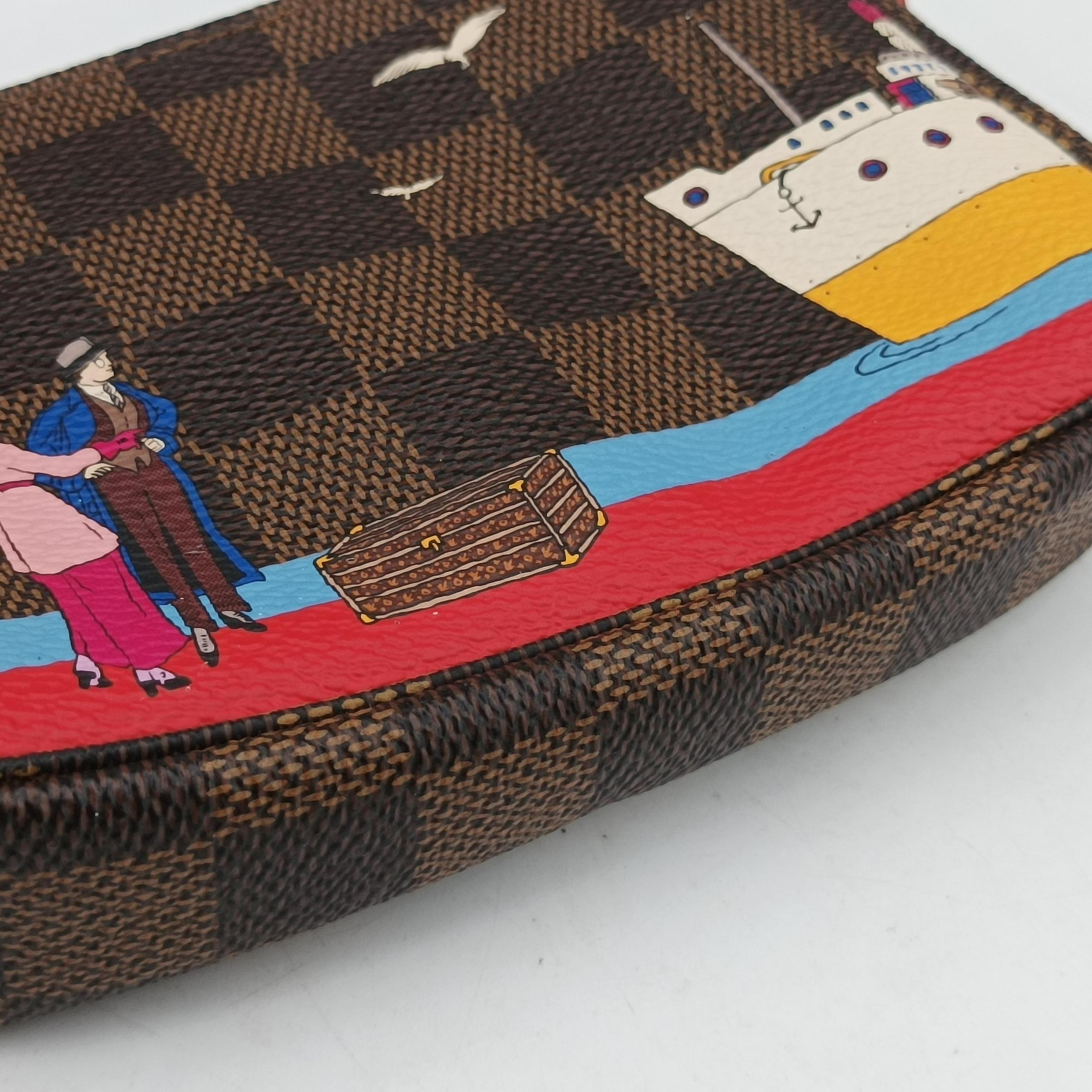 Vintage Louis Vuitton Pouch Monogram Mini Pochette Accessoires Atlantic Cruise brown×multicolor Monogram Canvas M62141 handbag | stylenewstar