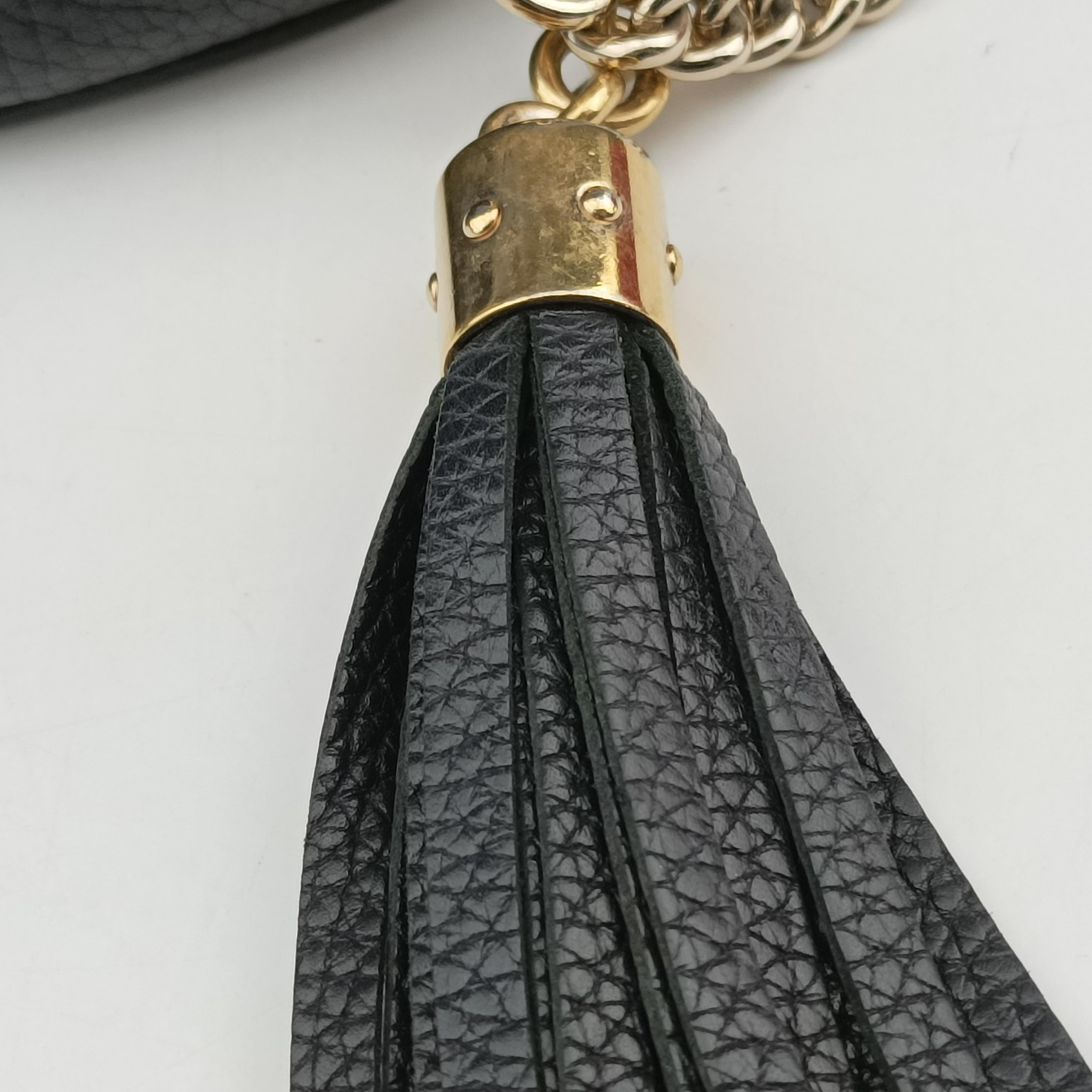 Pre-owned Gucci Soho Black Leather 353965 shoulderbag | stylenewstar
