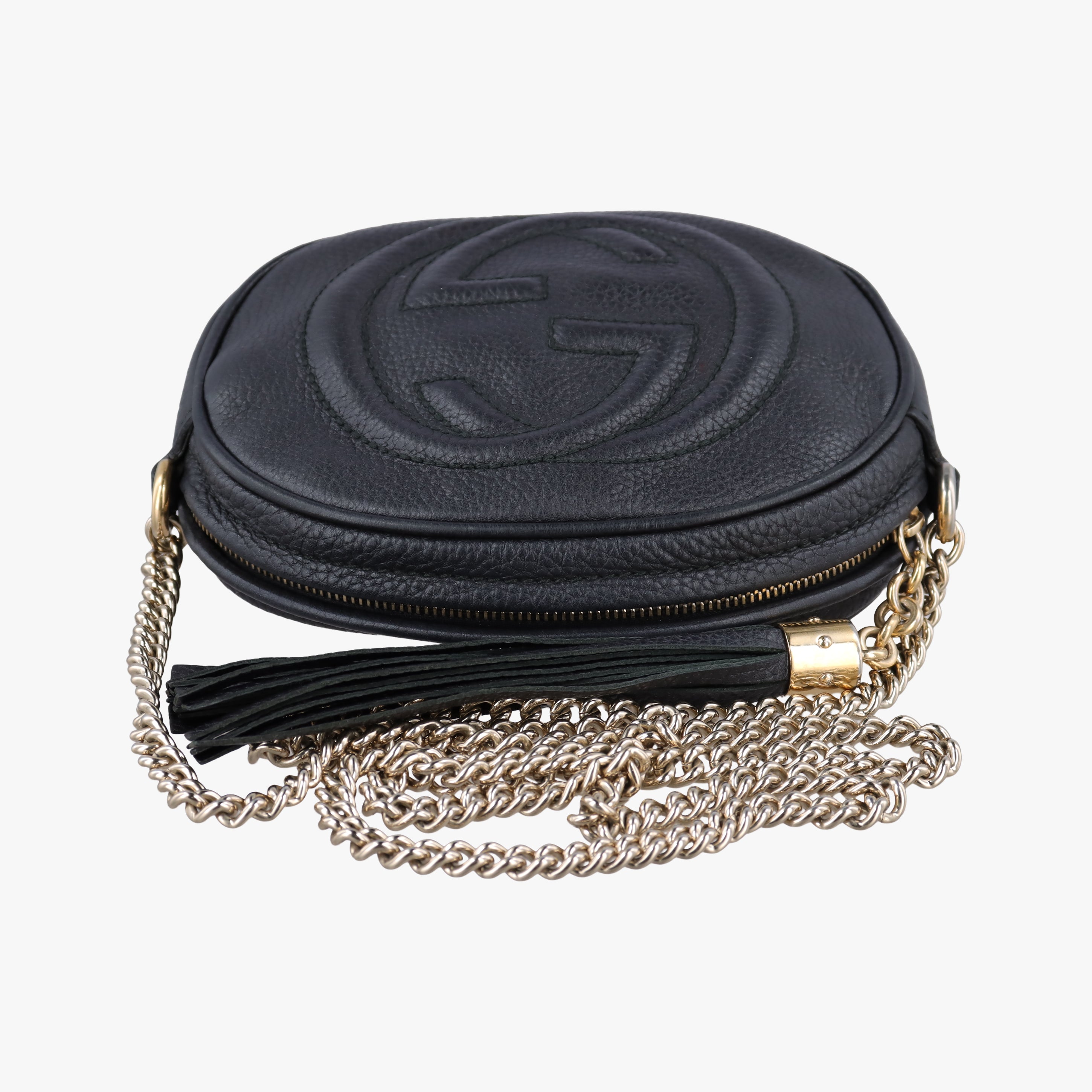 Pre-owned Gucci Soho Black Leather 353965 shoulderbag | stylenewstar