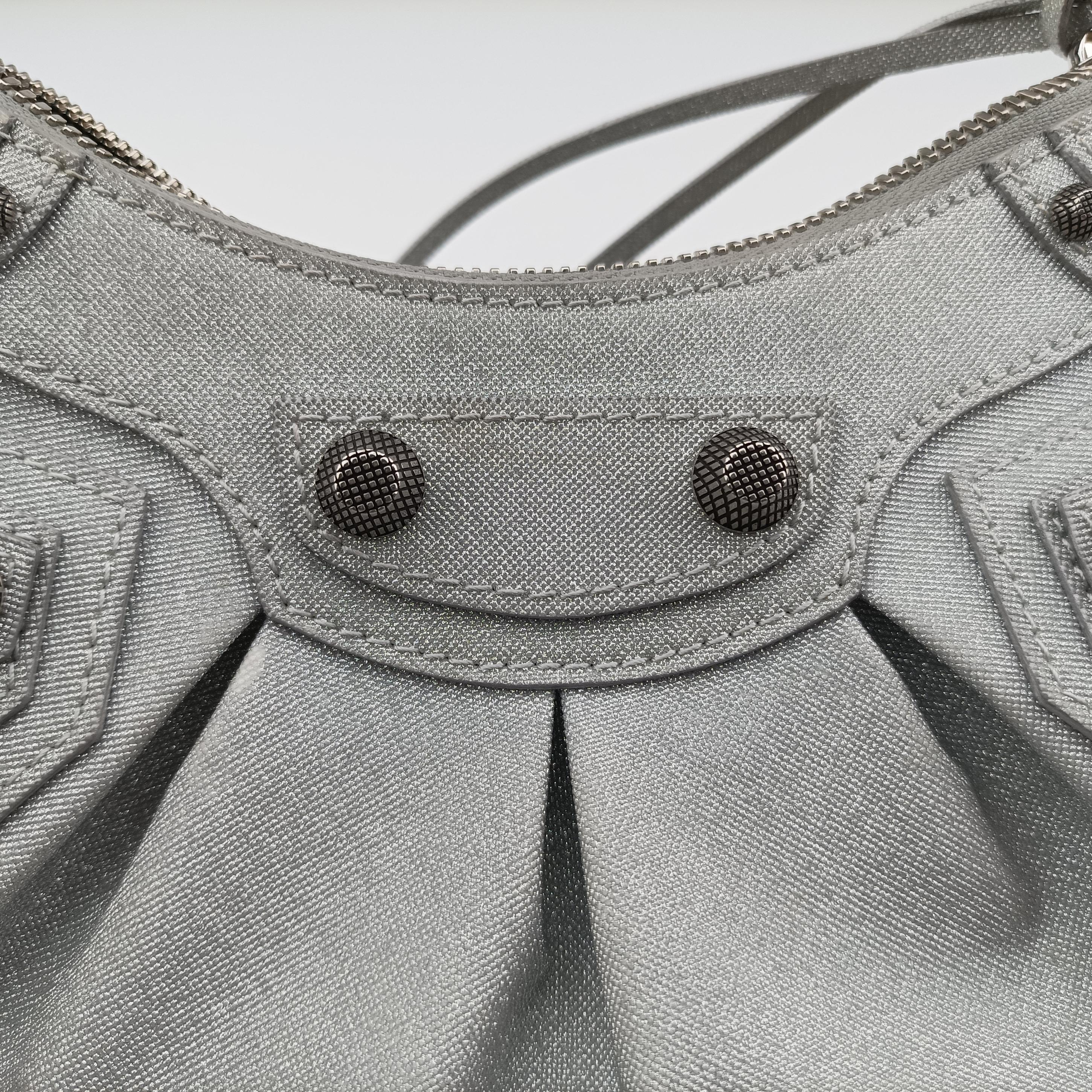 Vintage Balenciaga Le Cagole Silver Sparkling Fabric  shoulderbag | stylenewstar