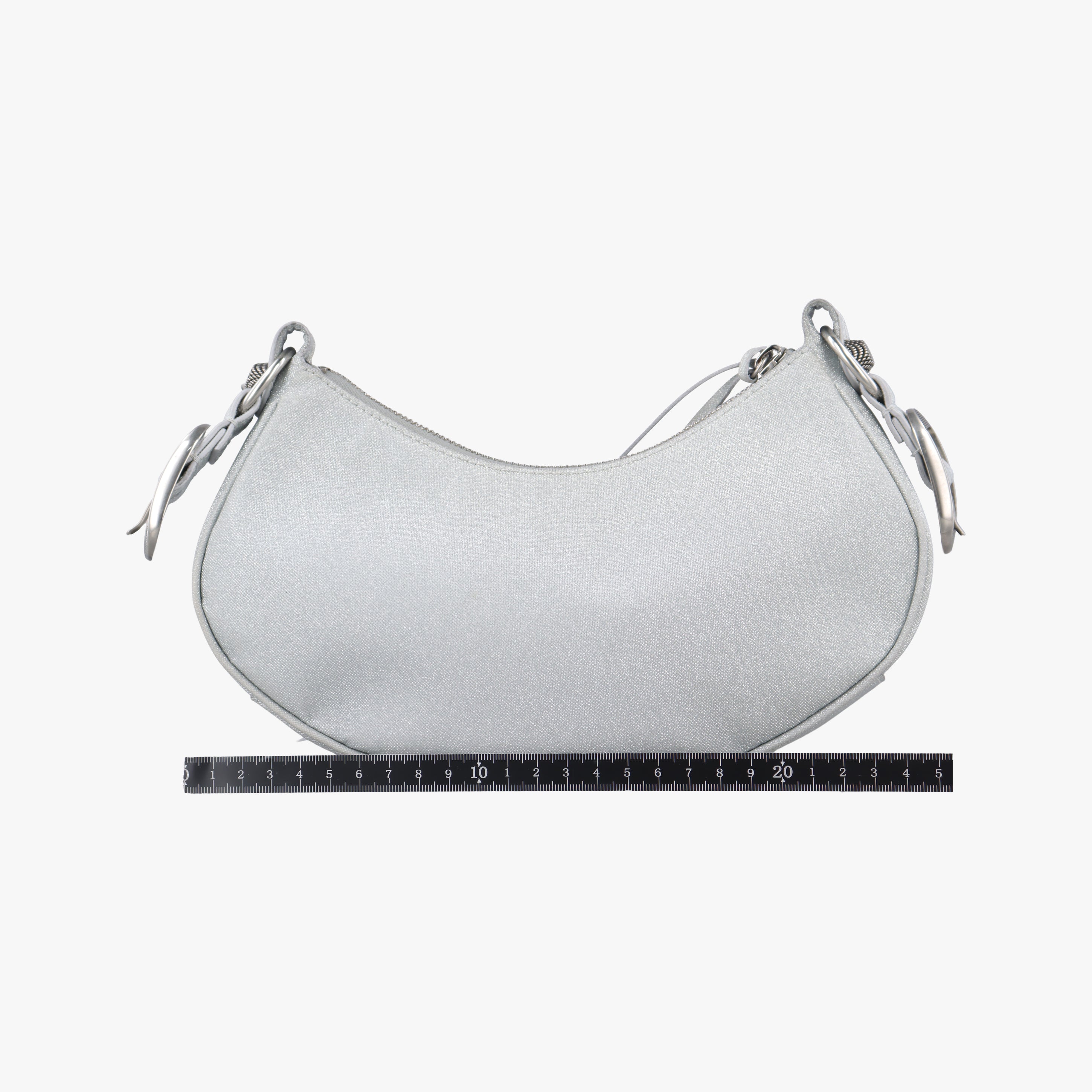 Vintage Balenciaga Le Cagole Silver Sparkling Fabric  shoulderbag | stylenewstar