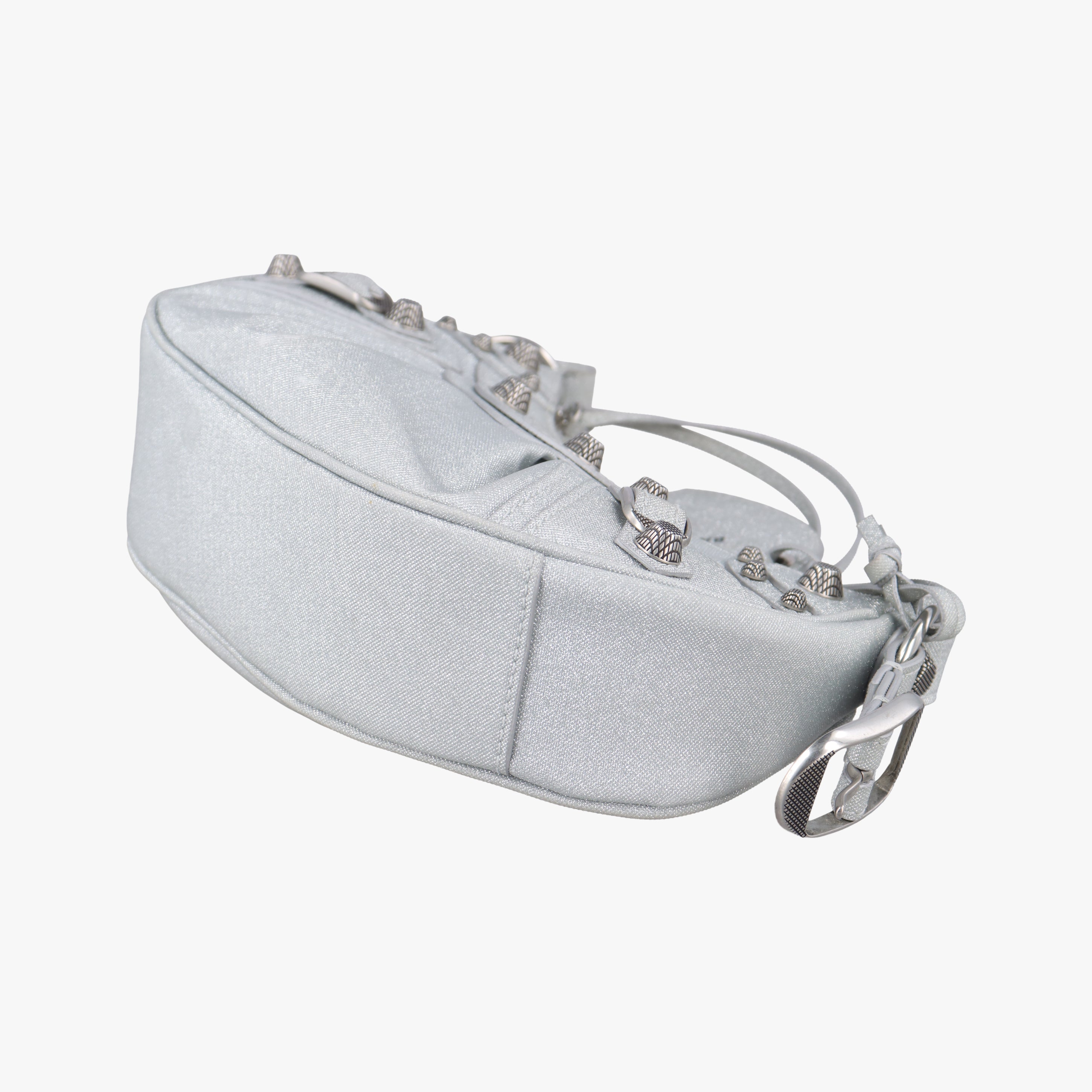 Vintage Balenciaga Le Cagole Silver Sparkling Fabric  shoulderbag | stylenewstar