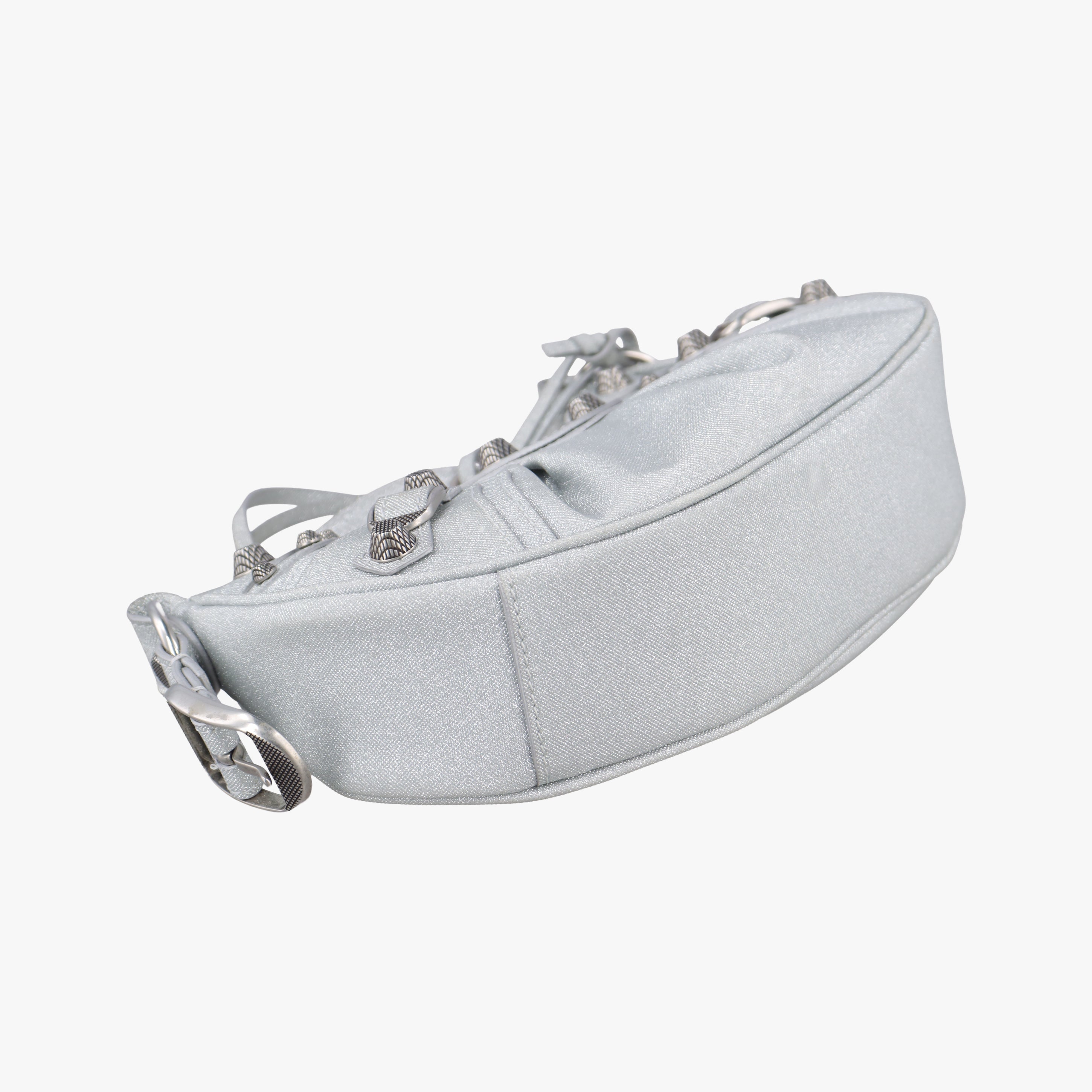 Vintage Balenciaga Le Cagole Silver Sparkling Fabric  shoulderbag | stylenewstar