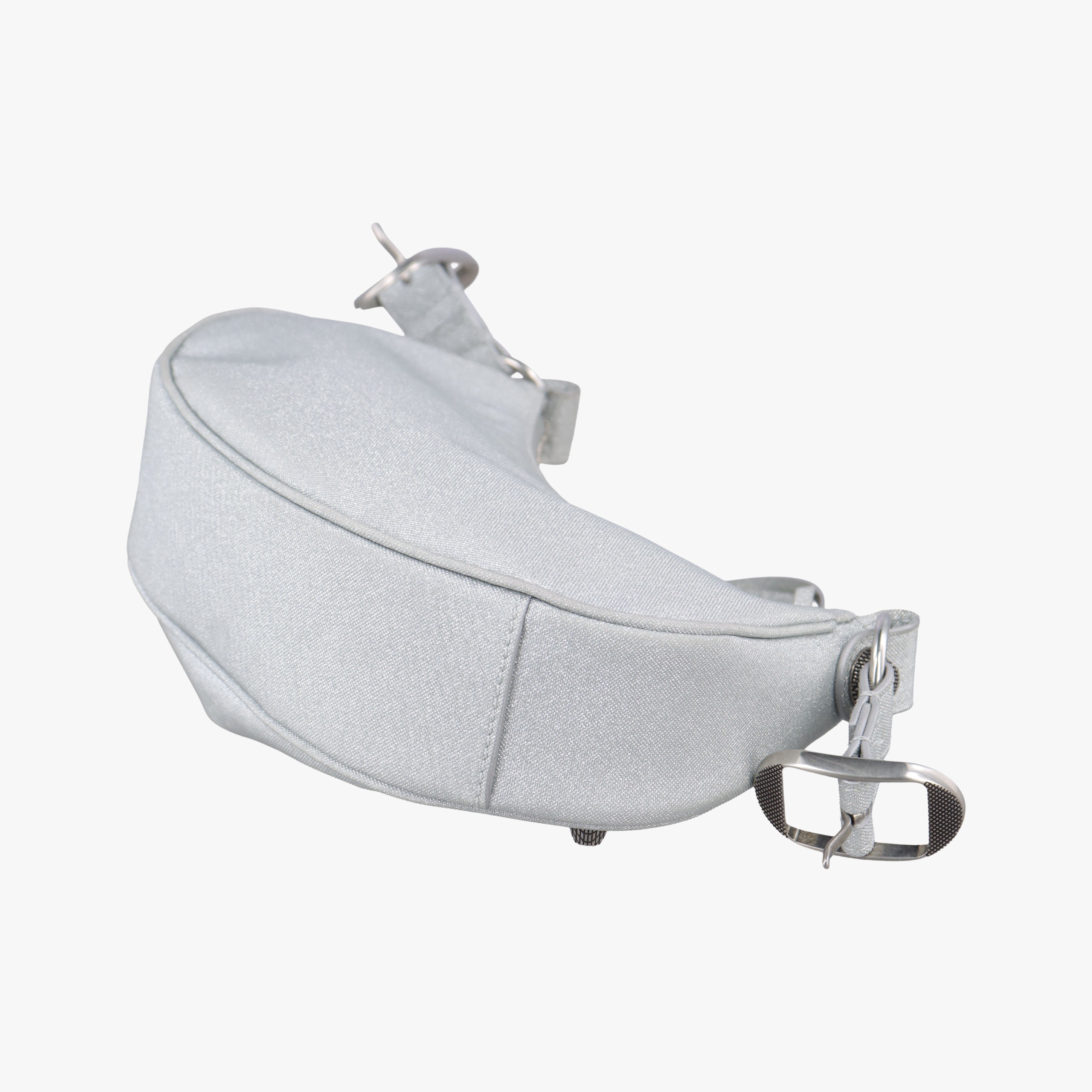Vintage Balenciaga Le Cagole Silver Sparkling Fabric  shoulderbag | stylenewstar