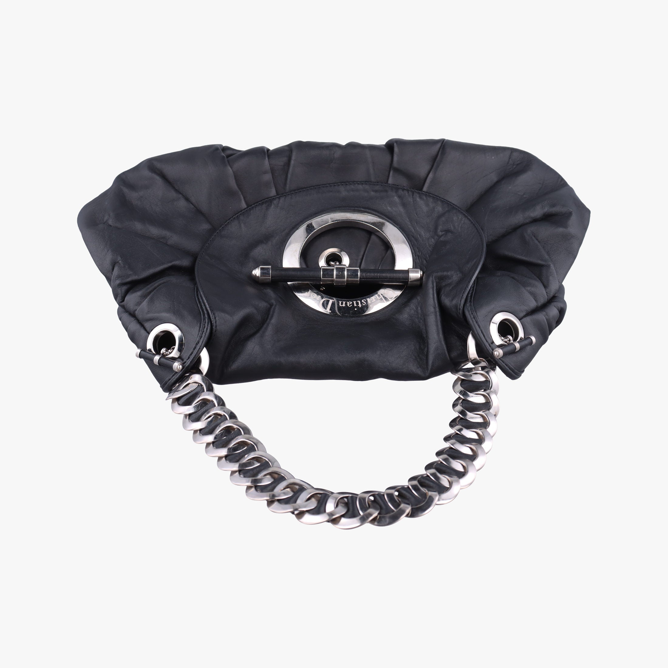 Pre-owned Christian Dior Jazz Club Black leather  shoulderbag | stylenewstar