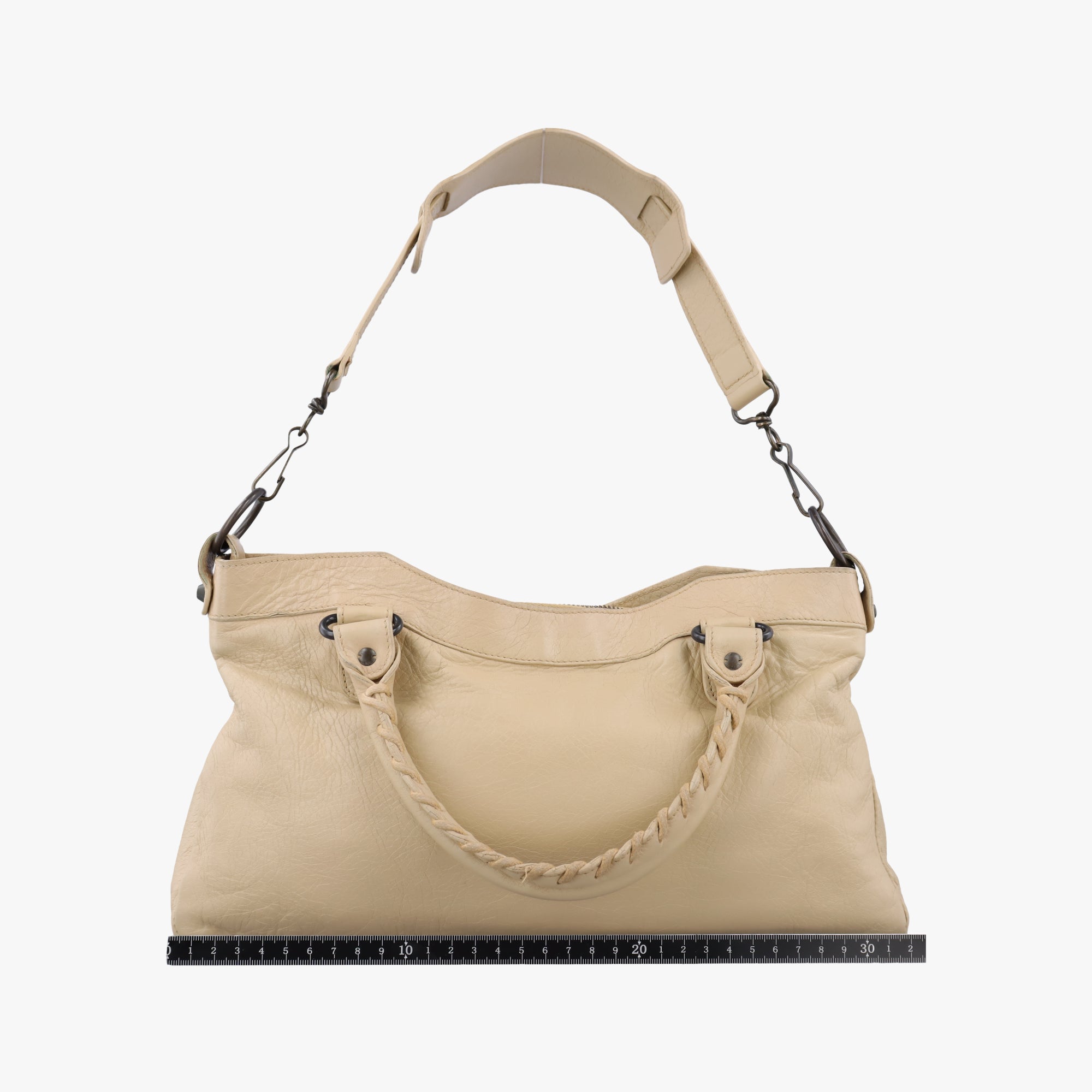 Pre-owned Balenciaga The First Beige lambskin  shoulderbag | stylenewstar