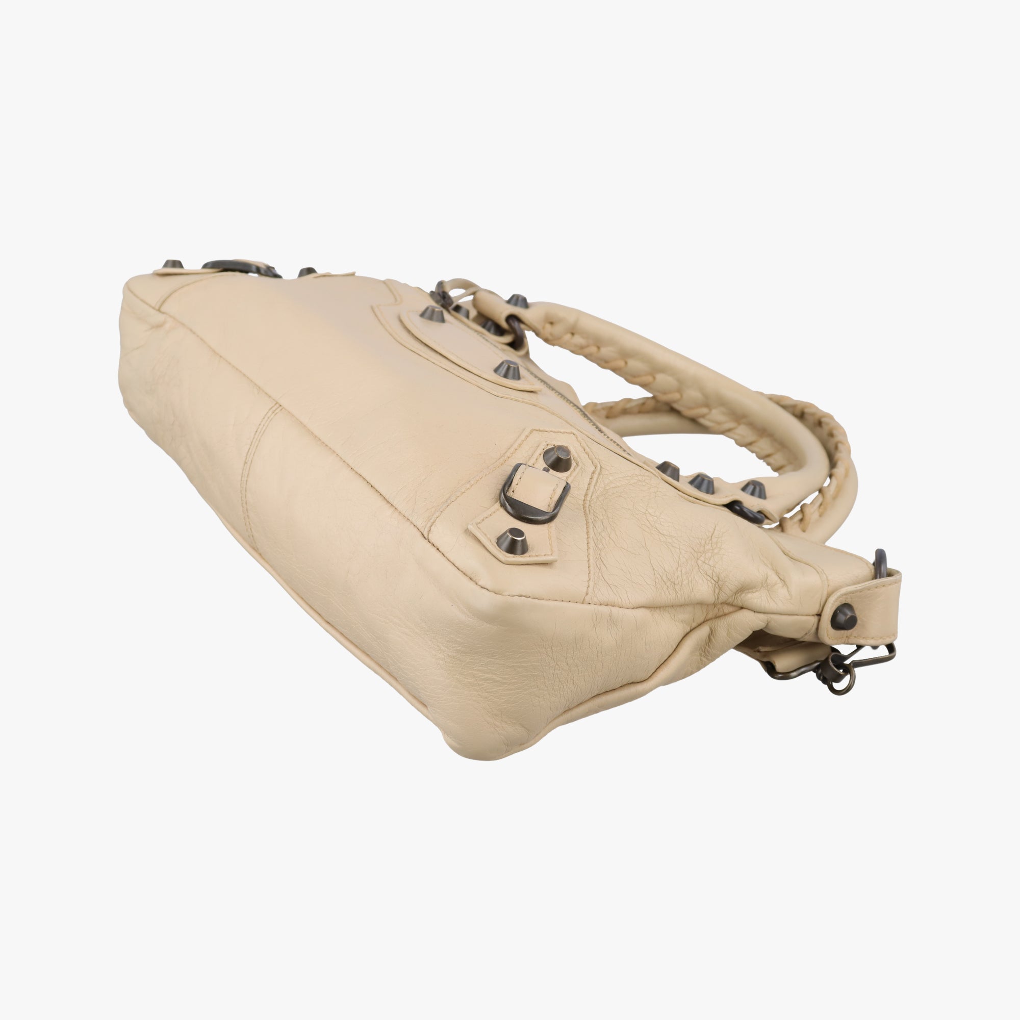 Pre-owned Balenciaga The First Beige lambskin  shoulderbag | stylenewstar