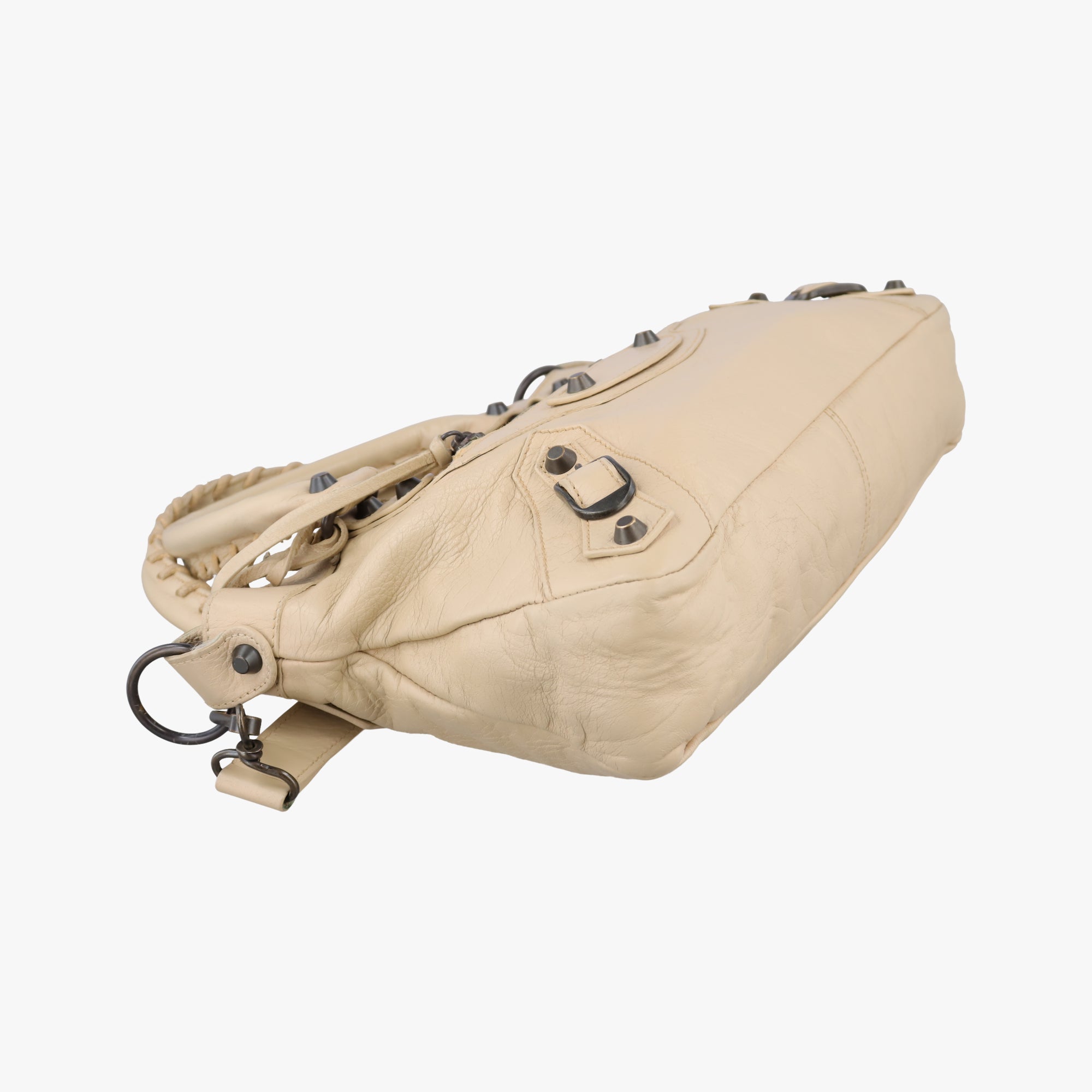 Pre-owned Balenciaga The First Beige lambskin  shoulderbag | stylenewstar