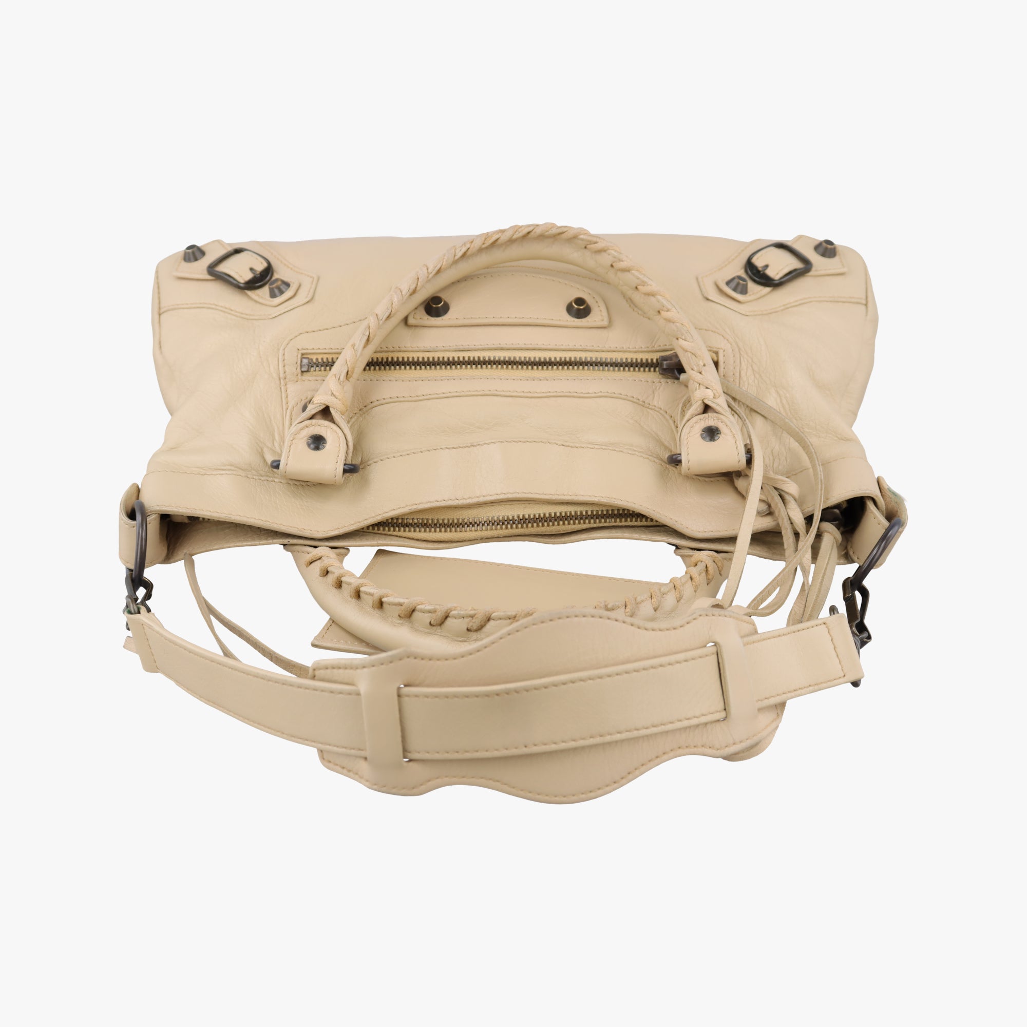 Pre-owned Balenciaga The First Beige lambskin  shoulderbag | stylenewstar