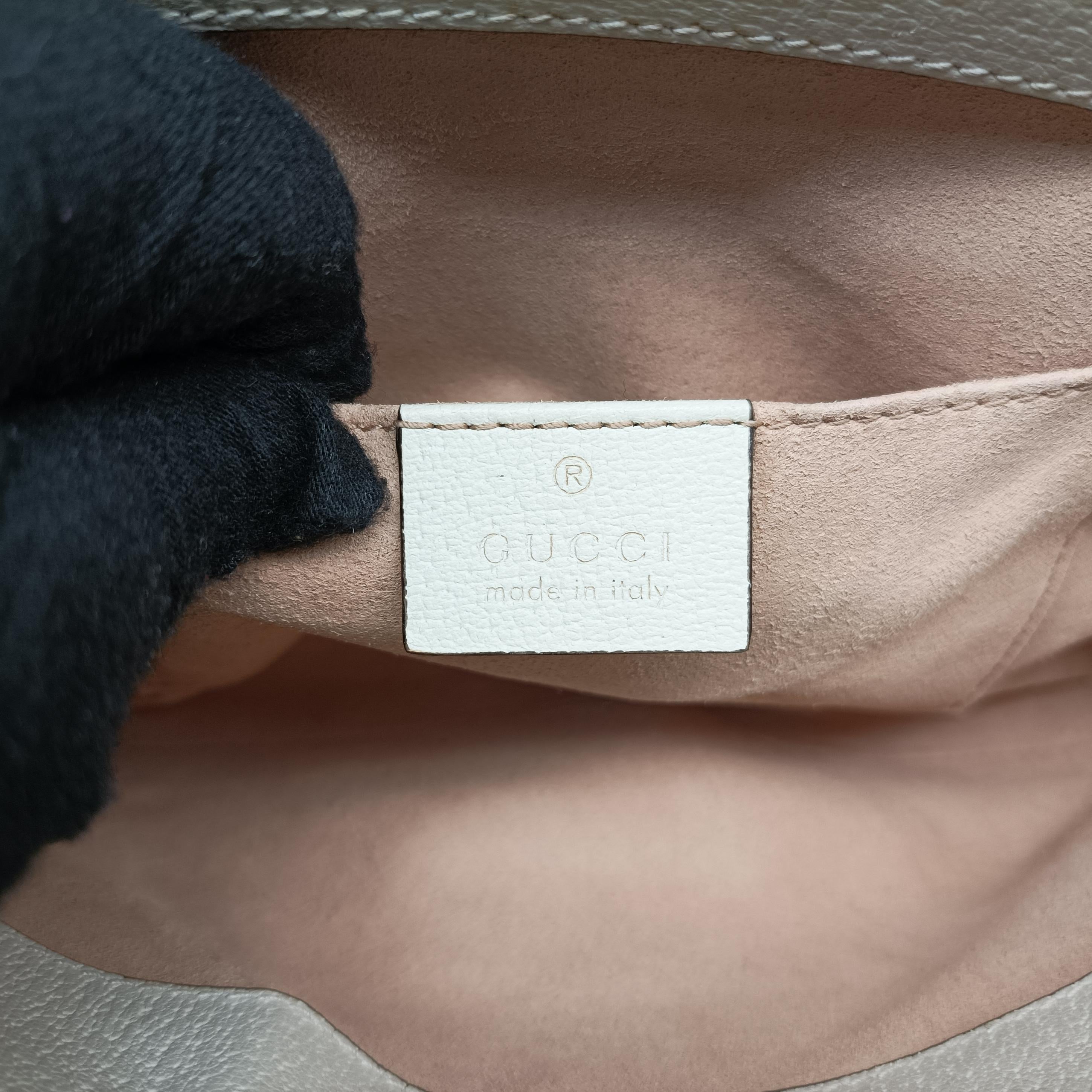 Secondhand Gucci Ophidia White Leather 503877 shoulderbag | stylenewstar