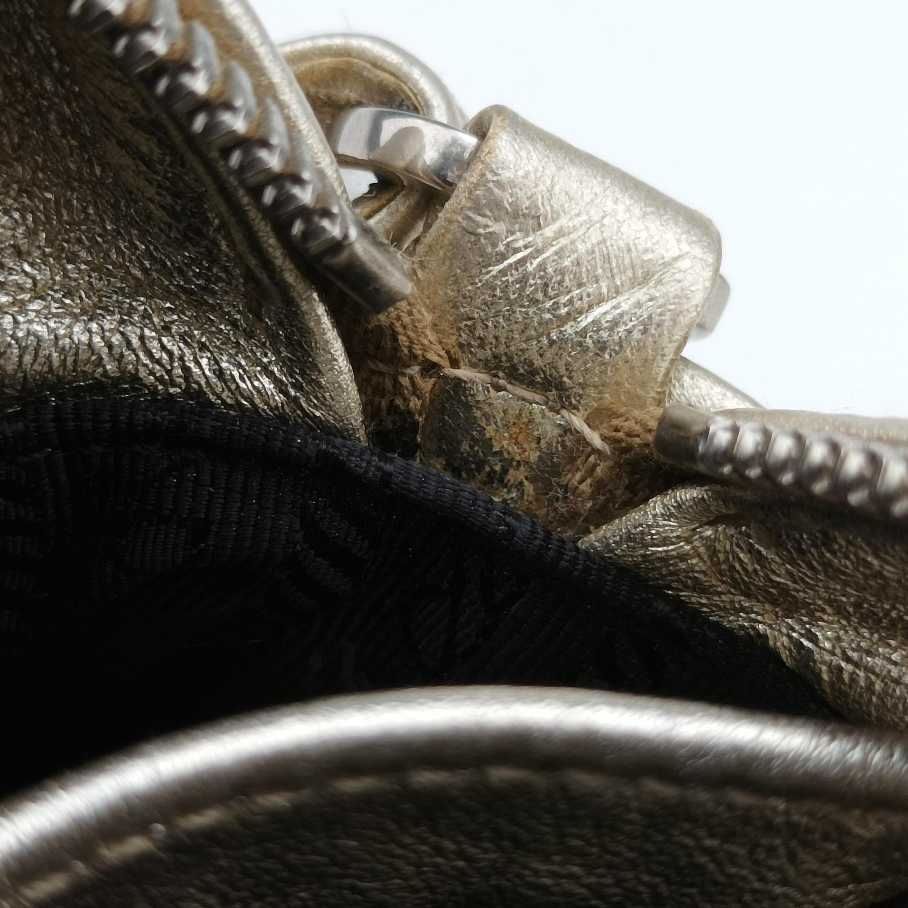 Pre-owned Prada Diagramme Golden Leather 1BH084 shoulderbag | stylenewstar