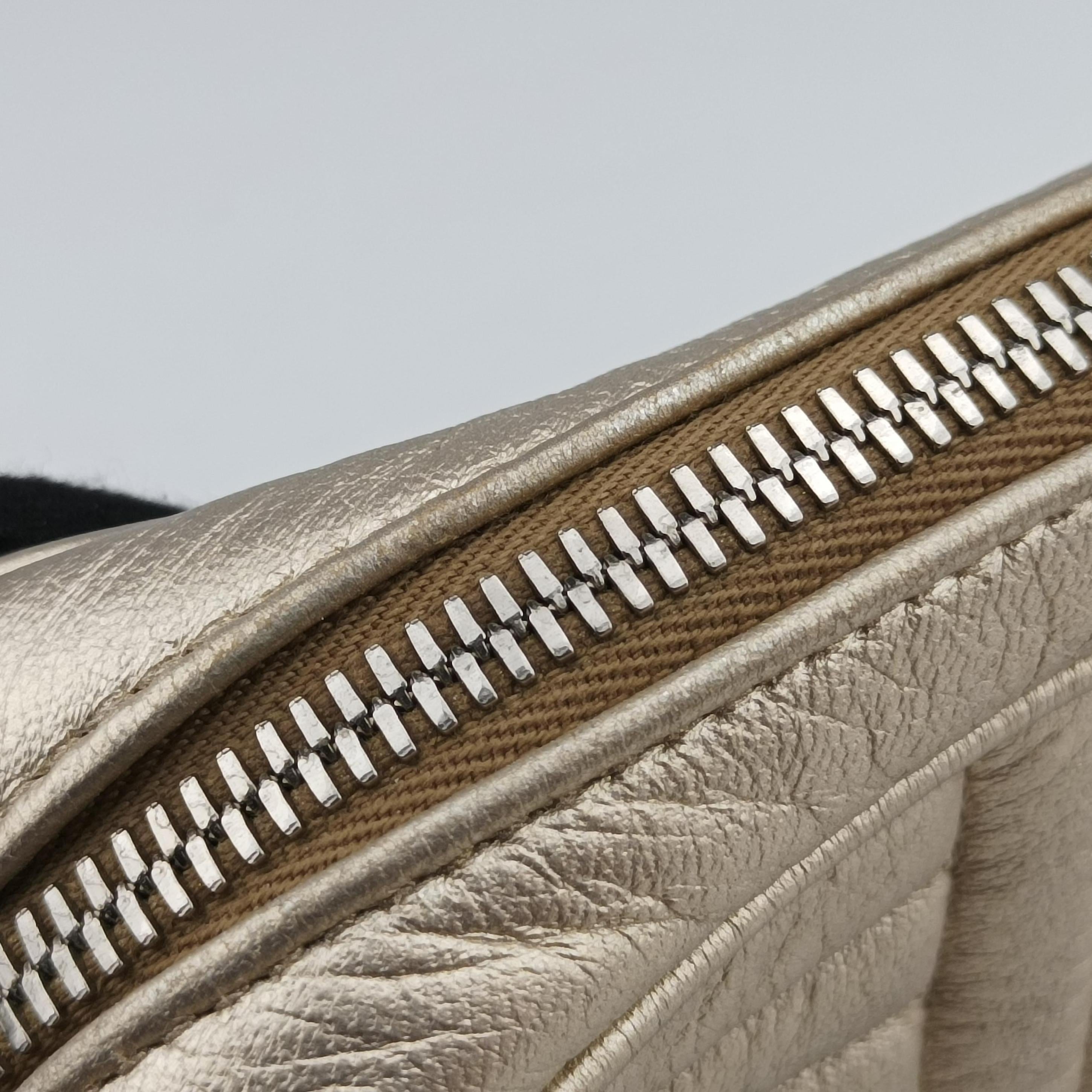 Pre-owned Prada Diagramme Golden Leather 1BH084 shoulderbag | stylenewstar