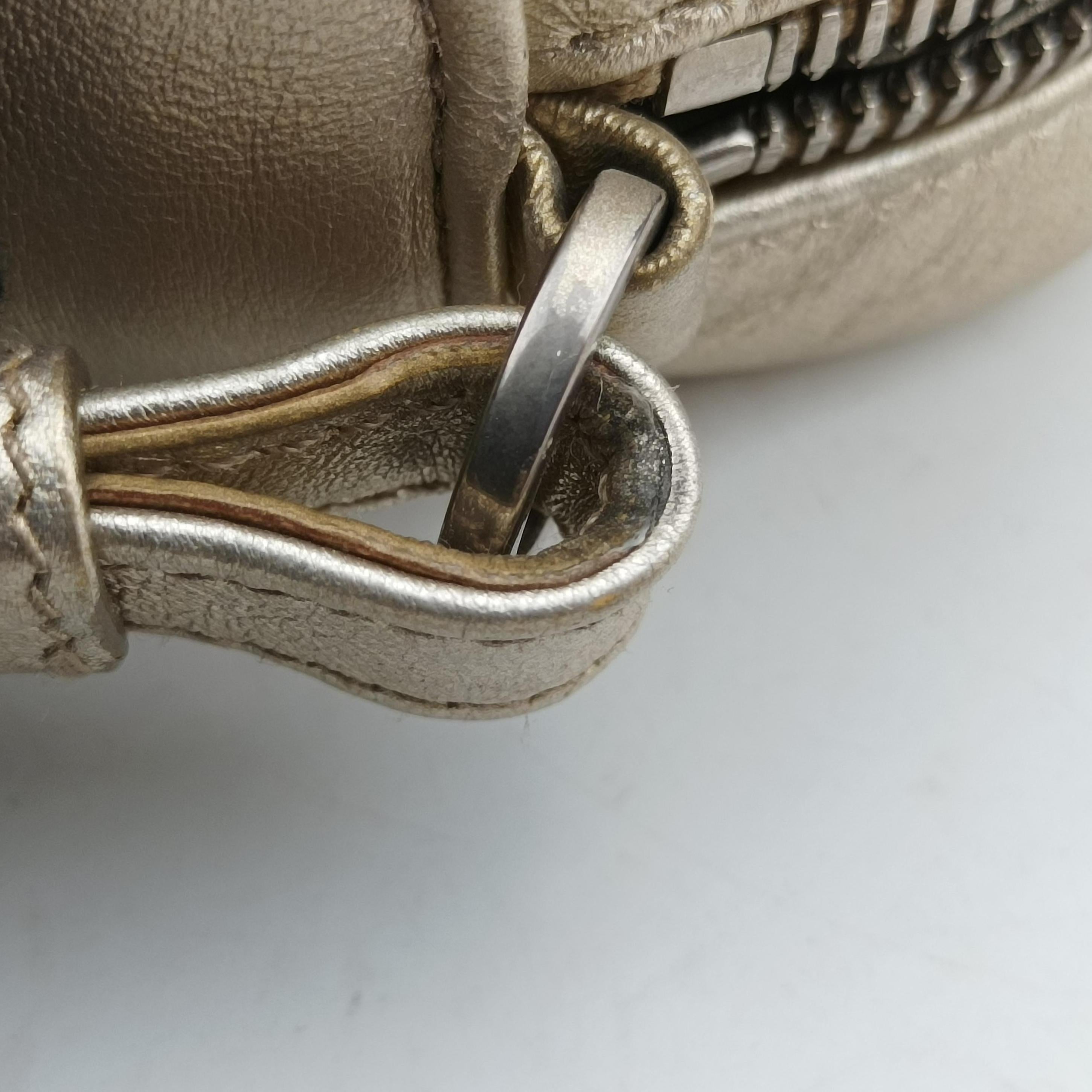 Pre-owned Prada Diagramme Golden Leather 1BH084 shoulderbag | stylenewstar