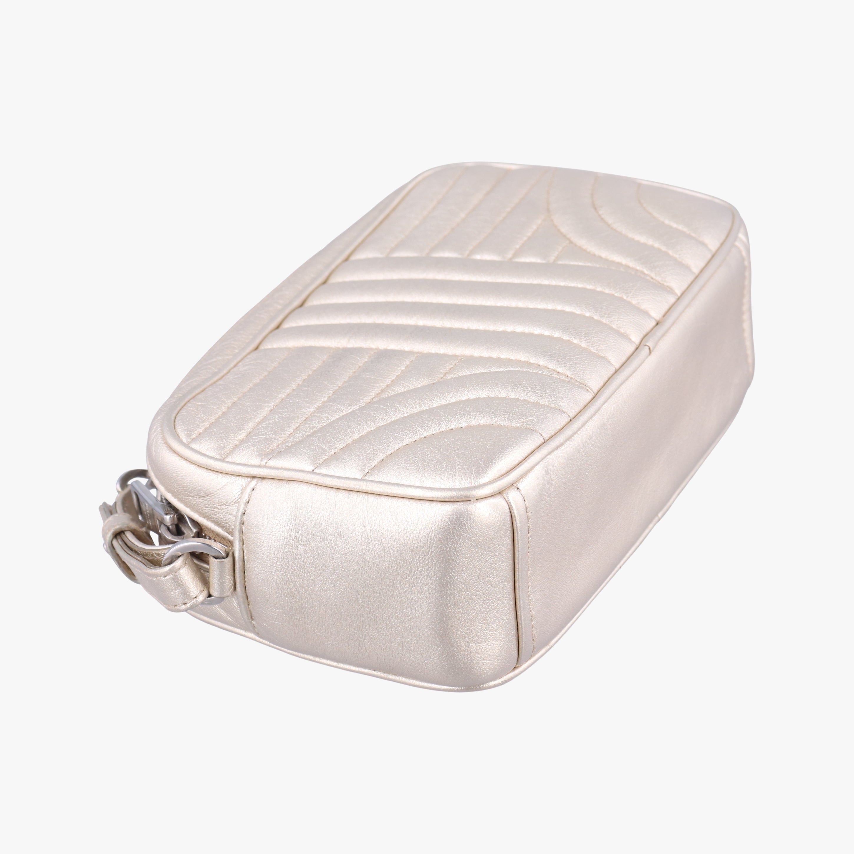 Pre-owned Prada Diagramme Golden Leather 1BH084 shoulderbag | stylenewstar