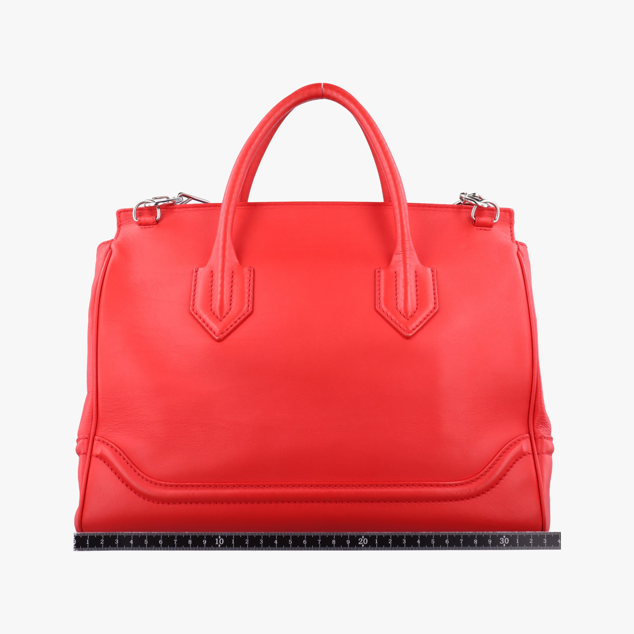 Pre-owned VERSACE Palazzo Empire Red Leather  shoulderbag | stylenewstar