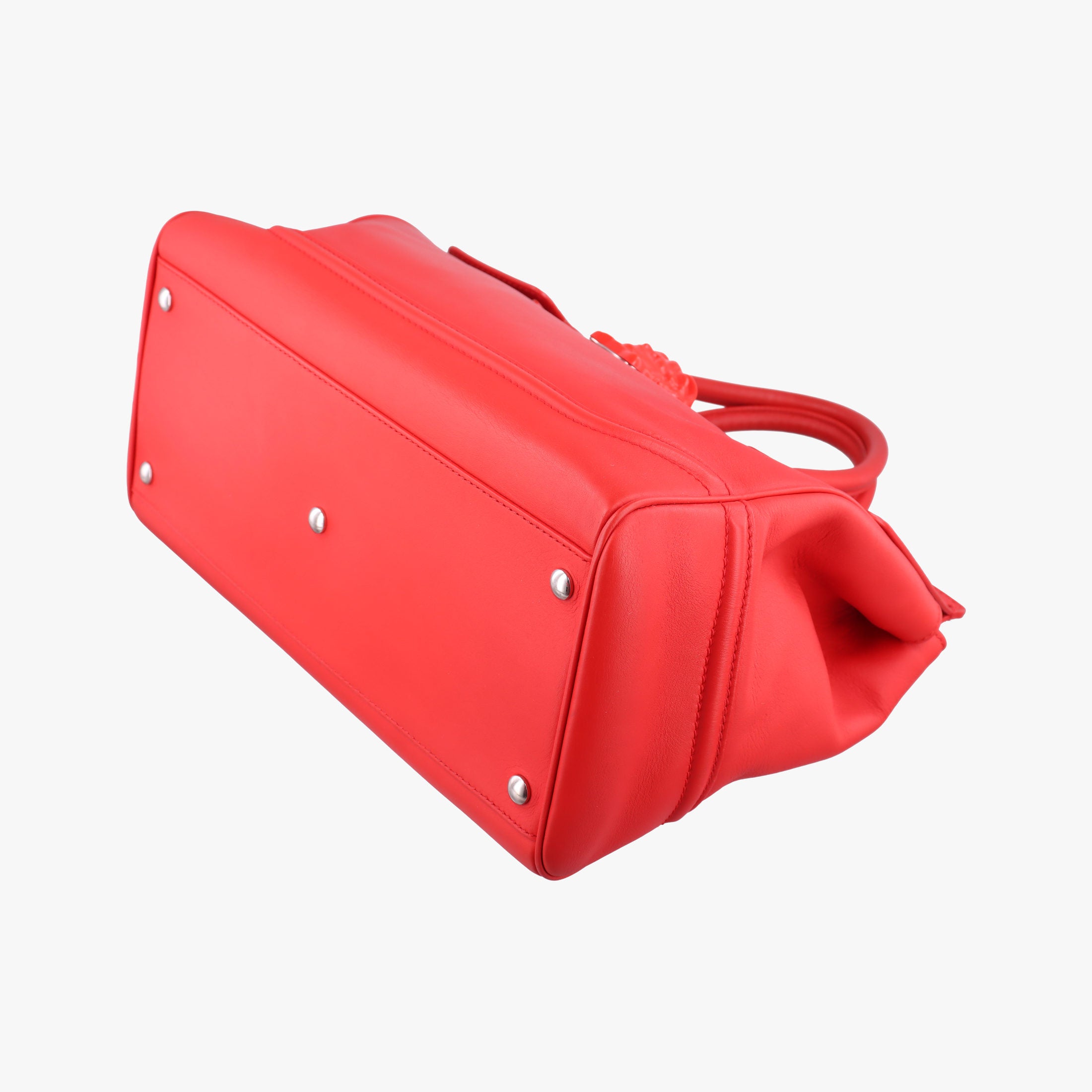 Pre-owned VERSACE Palazzo Empire Red Leather  shoulderbag | stylenewstar