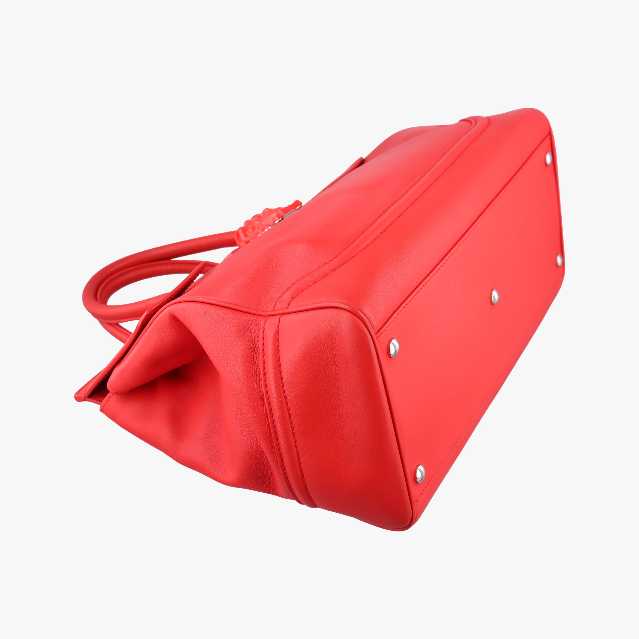 Pre-owned VERSACE Palazzo Empire Red Leather  shoulderbag | stylenewstar