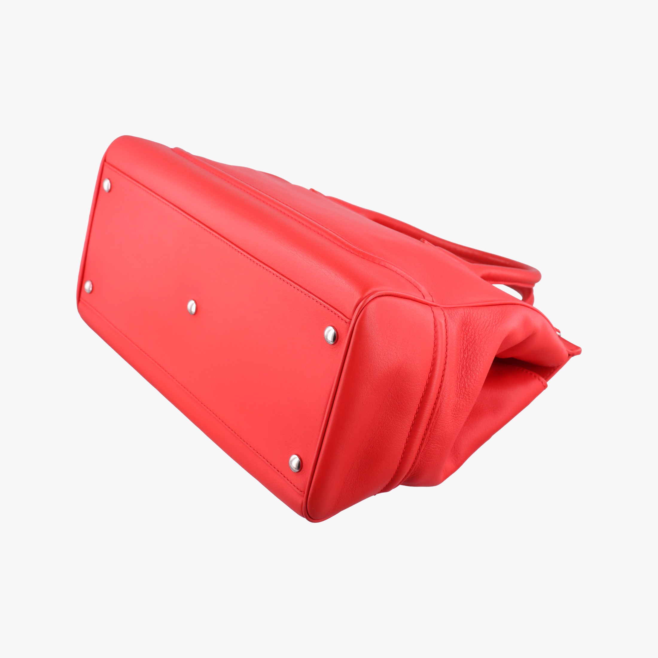 Pre-owned VERSACE Palazzo Empire Red Leather  shoulderbag | stylenewstar
