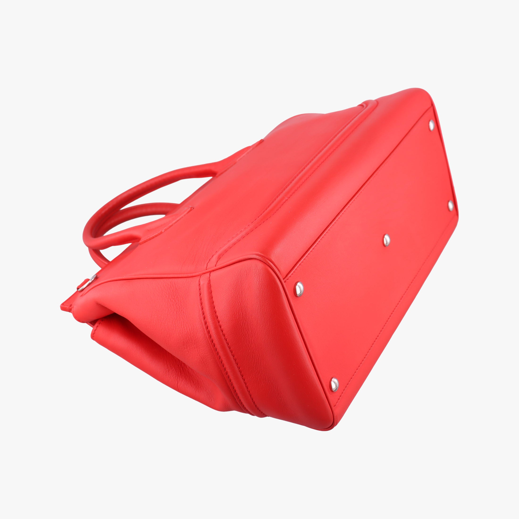 Pre-owned VERSACE Palazzo Empire Red Leather  shoulderbag | stylenewstar