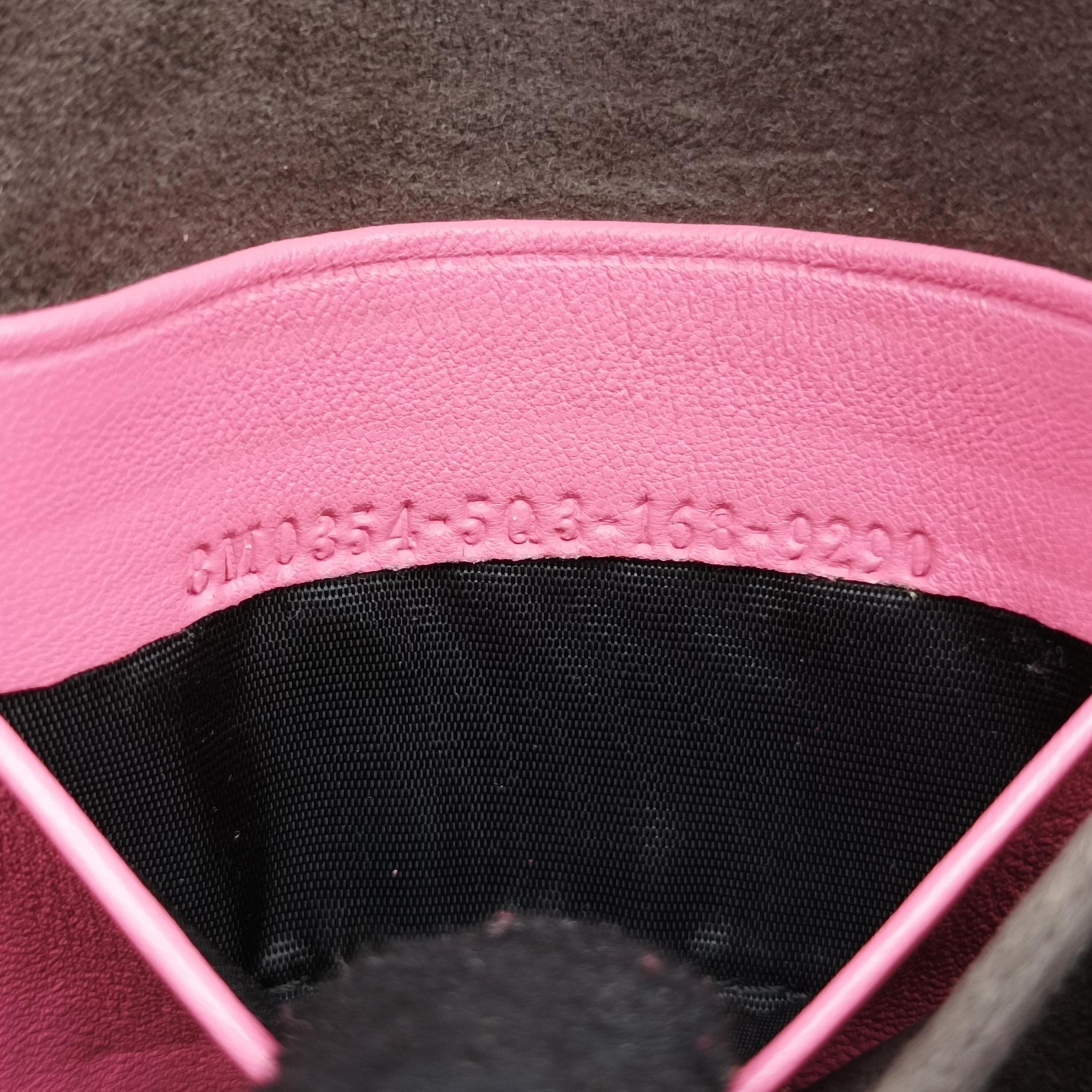 Pre-owned Fendi monster micro Baguette Pink Leather 8M0354 shoulderbag | stylenewstar