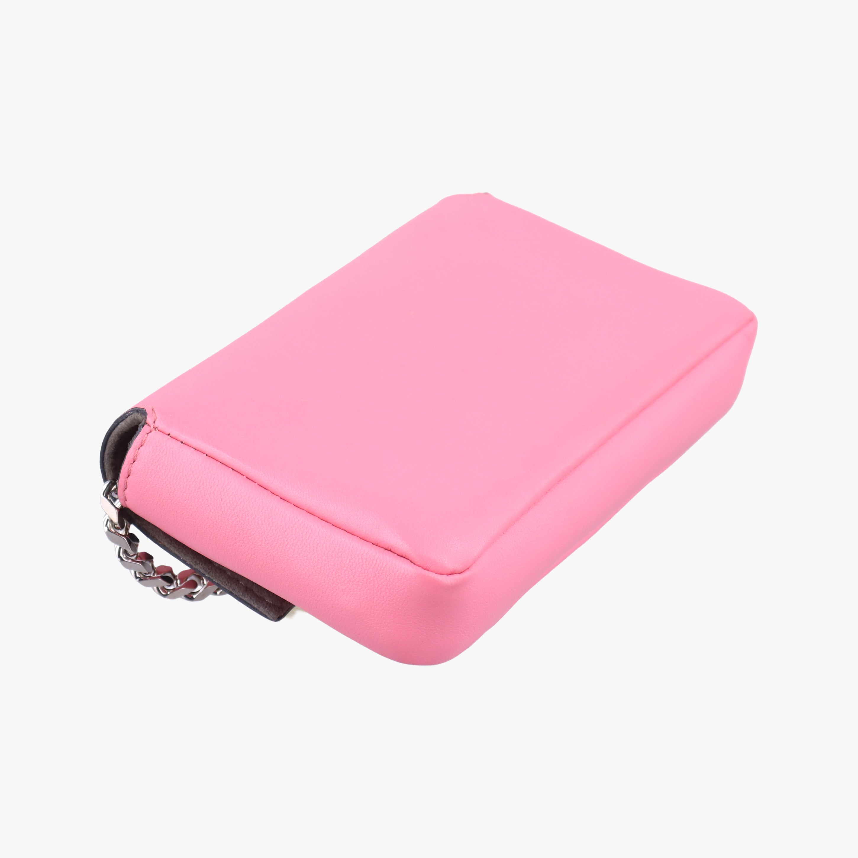 Pre-owned Fendi monster micro Baguette Pink Leather 8M0354 shoulderbag | stylenewstar