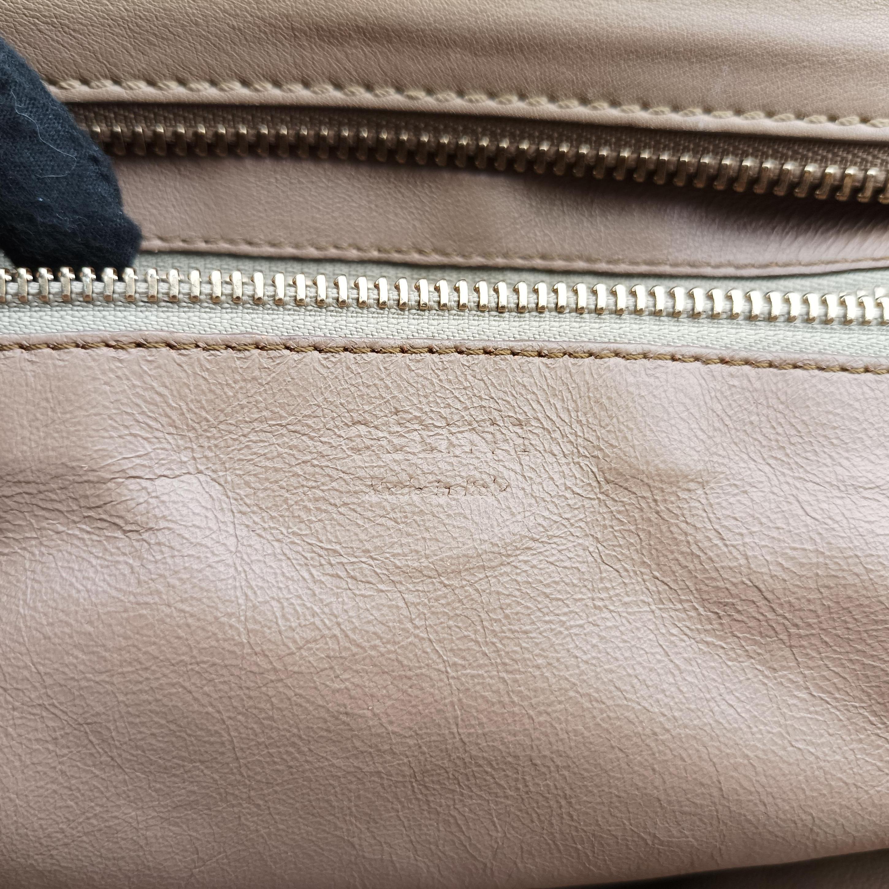 Secondhand Celine luggage mini shopper Beige Leather  handbag | stylenewstar