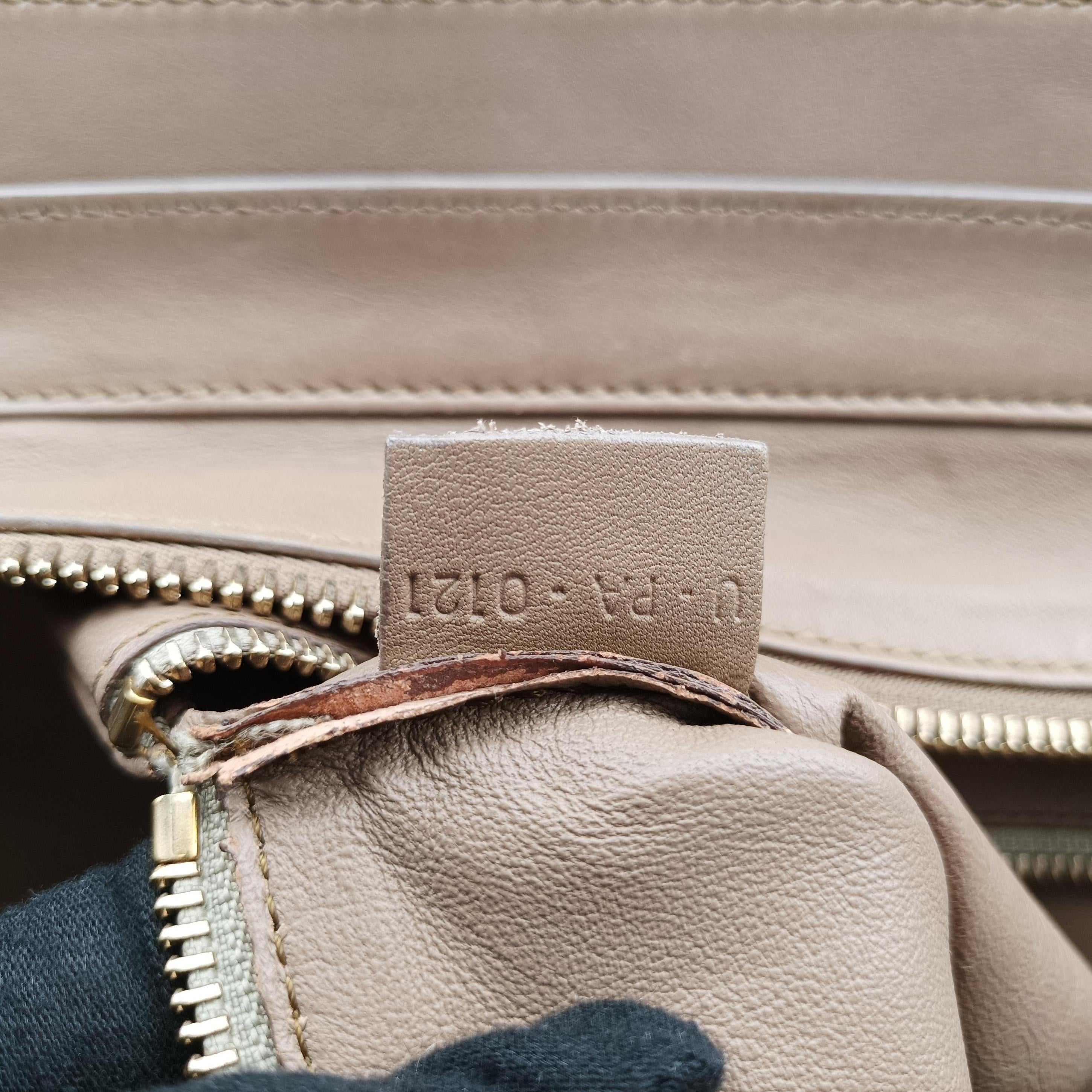Secondhand Celine luggage mini shopper Beige Leather  handbag | stylenewstar