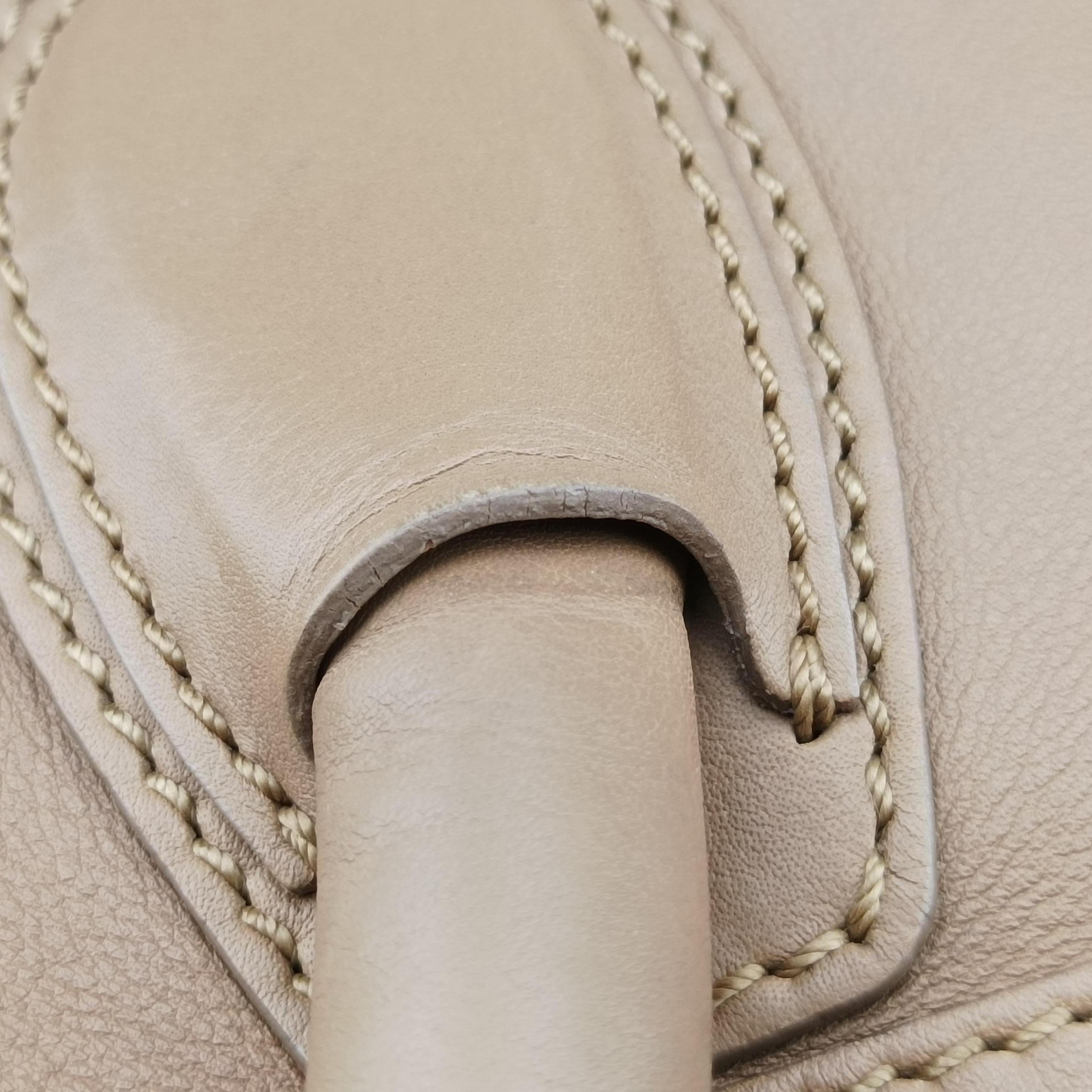 Secondhand Celine luggage mini shopper Beige Leather  handbag | stylenewstar