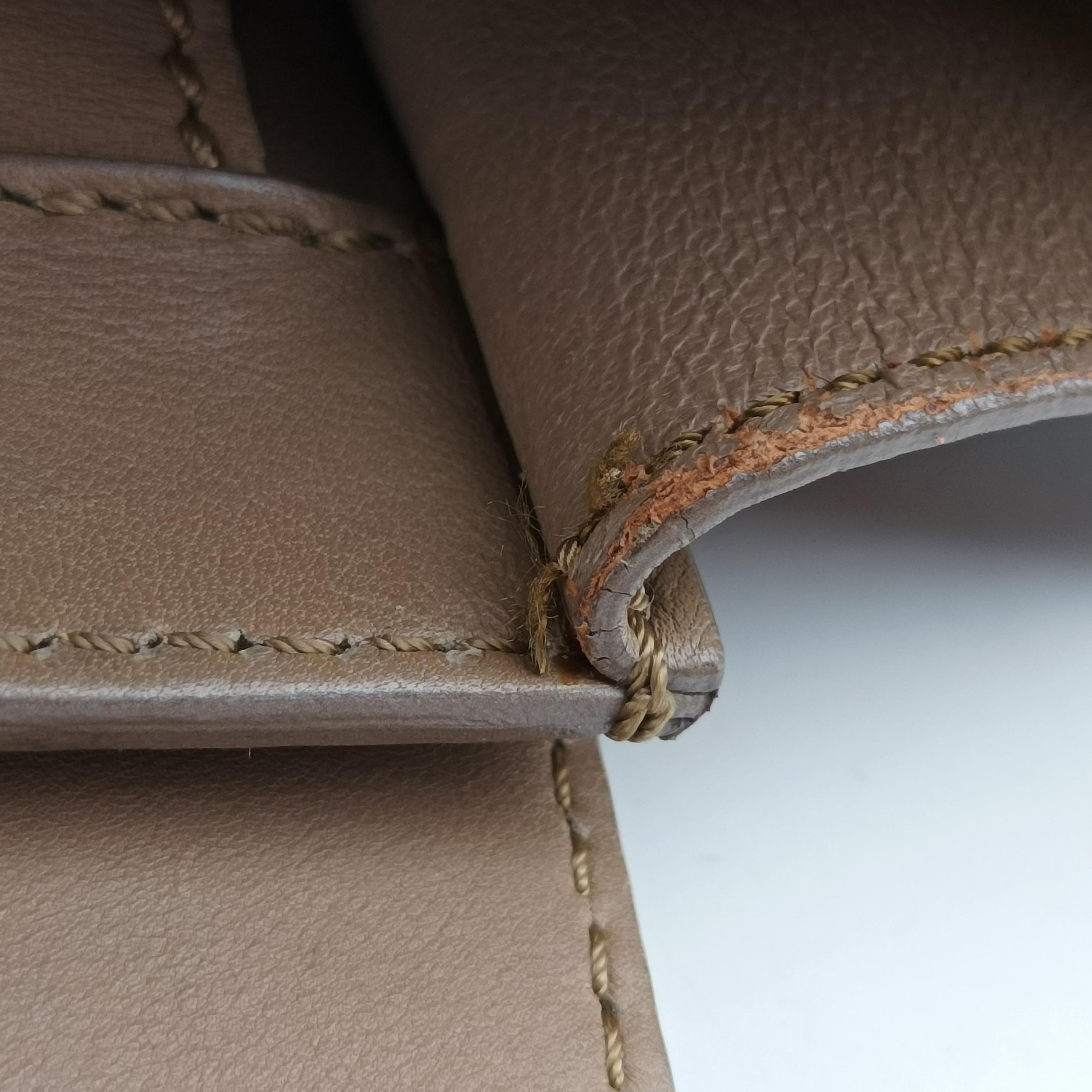 Secondhand Celine luggage mini shopper Beige Leather  handbag | stylenewstar