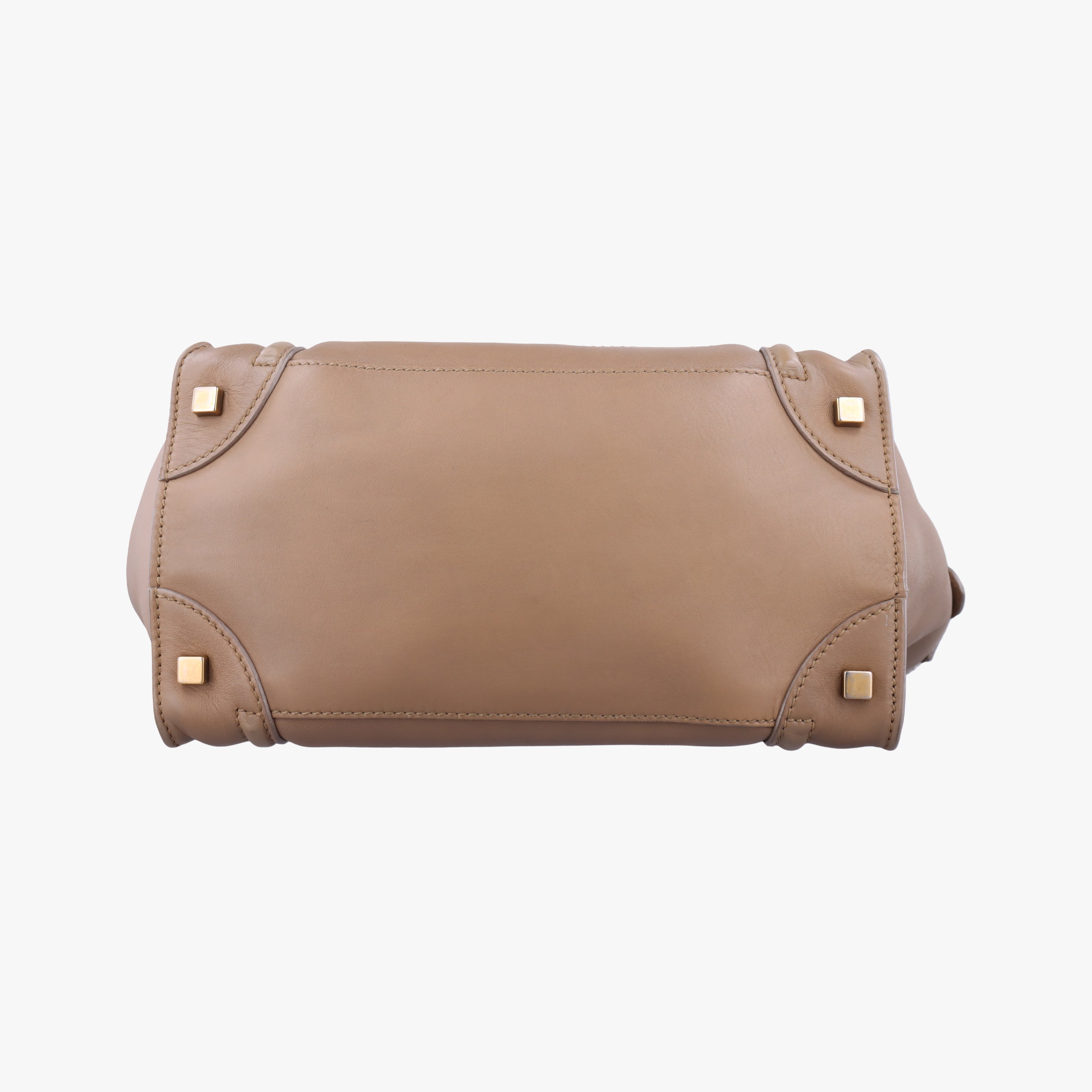 Secondhand Celine luggage mini shopper Beige Leather  handbag | stylenewstar