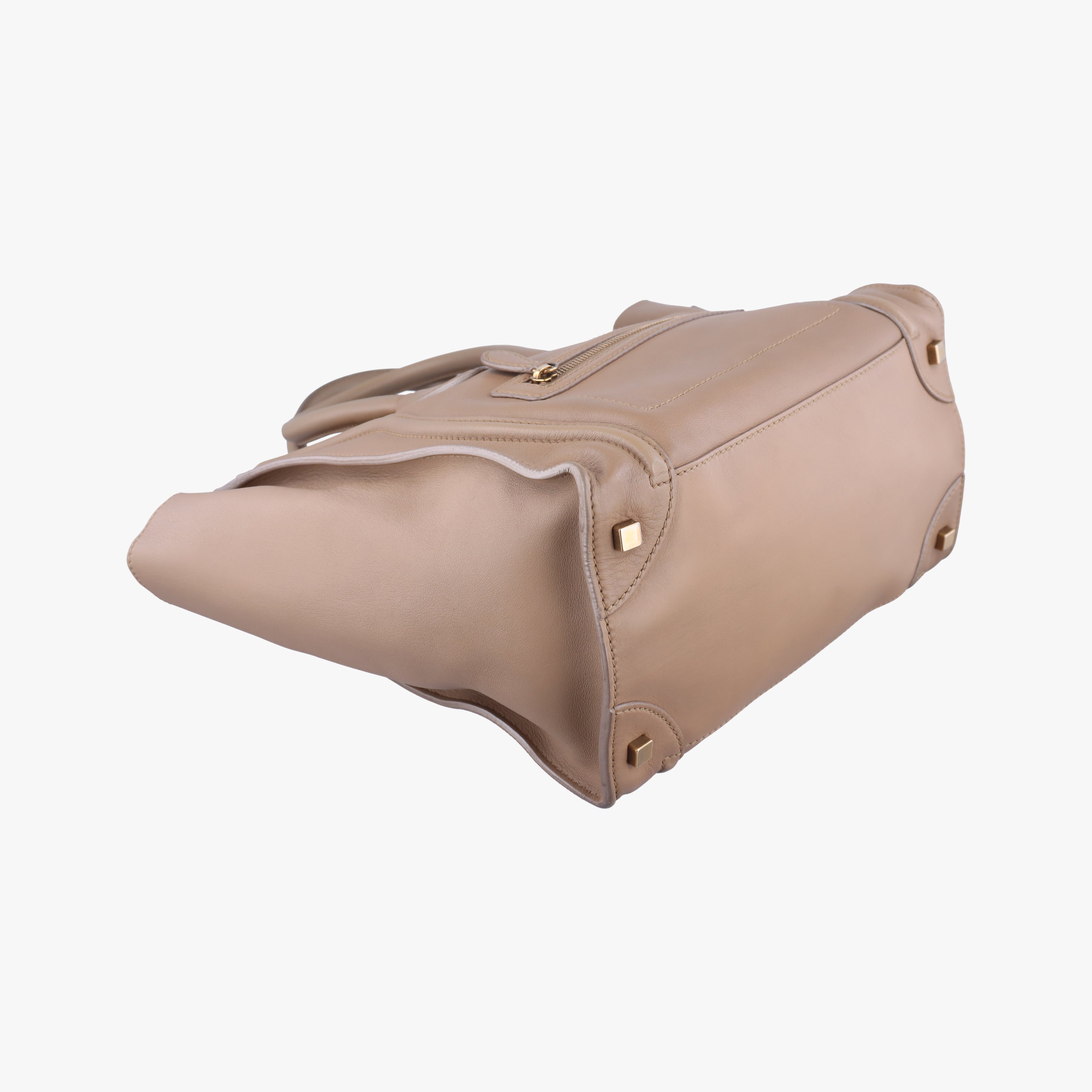 Secondhand Celine luggage mini shopper Beige Leather  handbag | stylenewstar