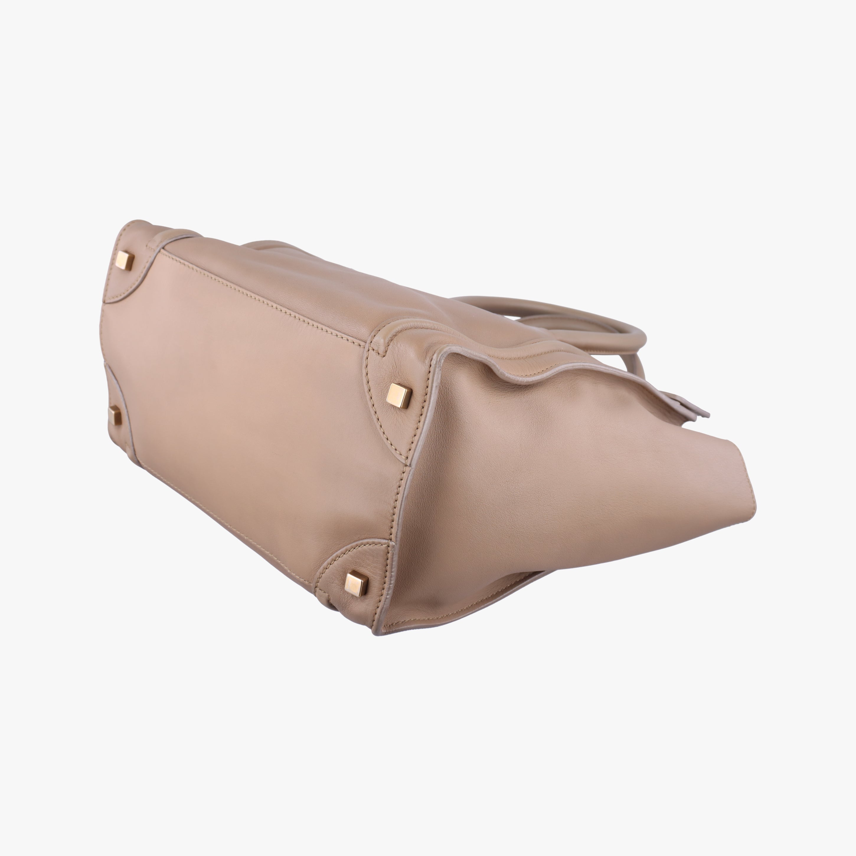 Secondhand Celine luggage mini shopper Beige Leather  handbag | stylenewstar